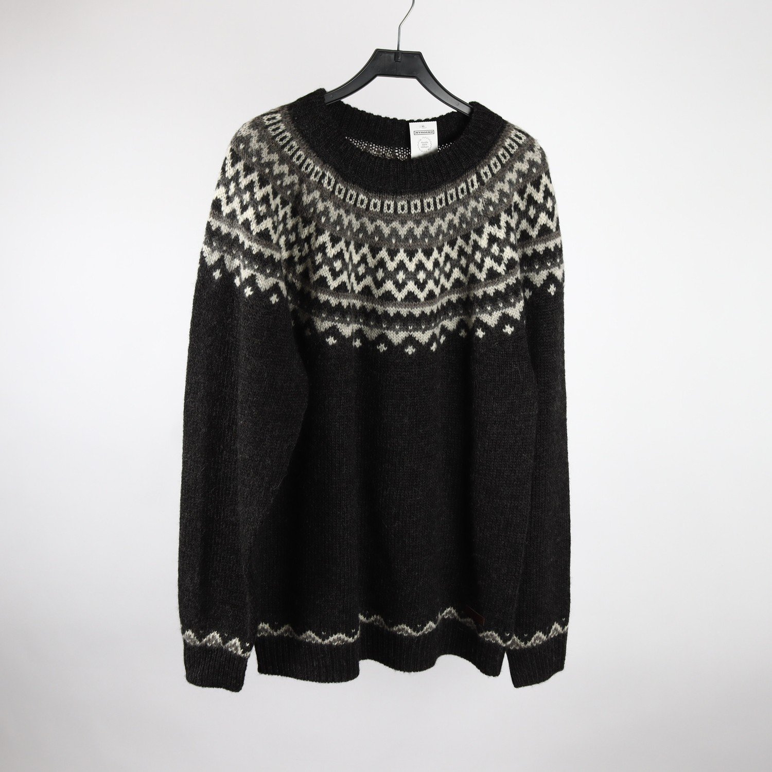 Islandströja, Icewear, brun, grå, ull, stl. XXL