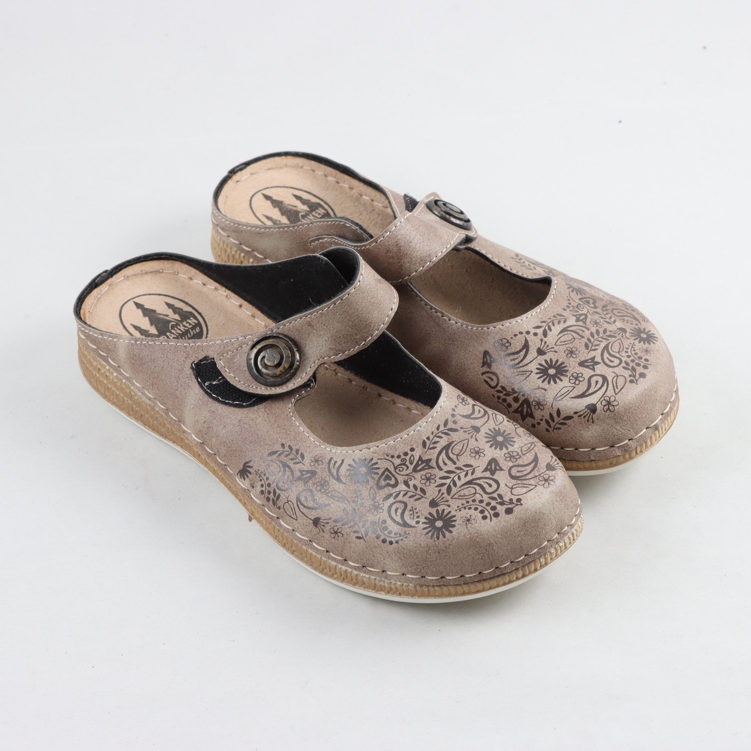 Sandaler, Franken, beige, skinn, stl. 40