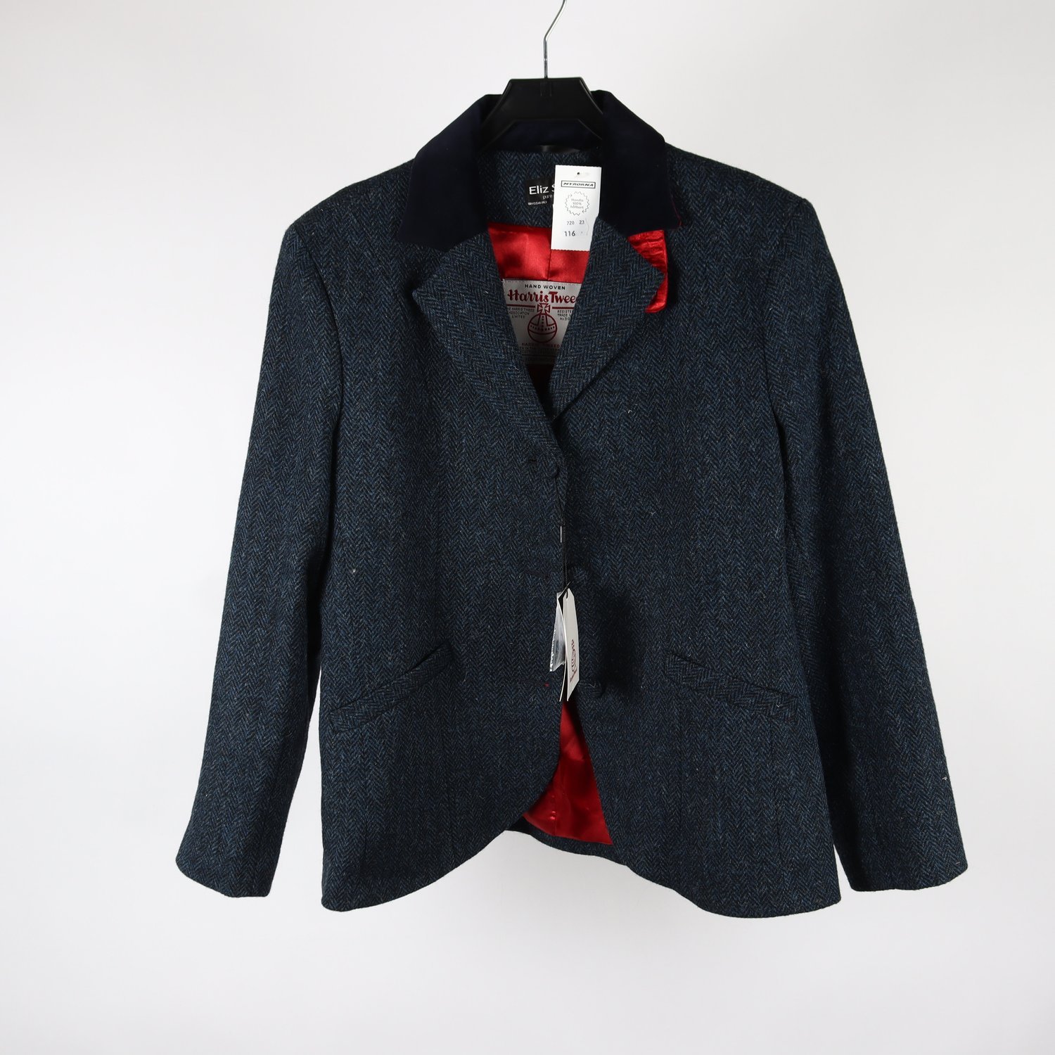 Kavaj, Eliz Scott Harris Tweed, blå, stl. 44