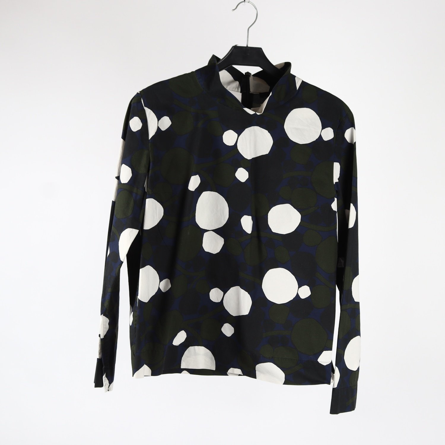 Blus, COS, grön, blå, vit, stl. 38