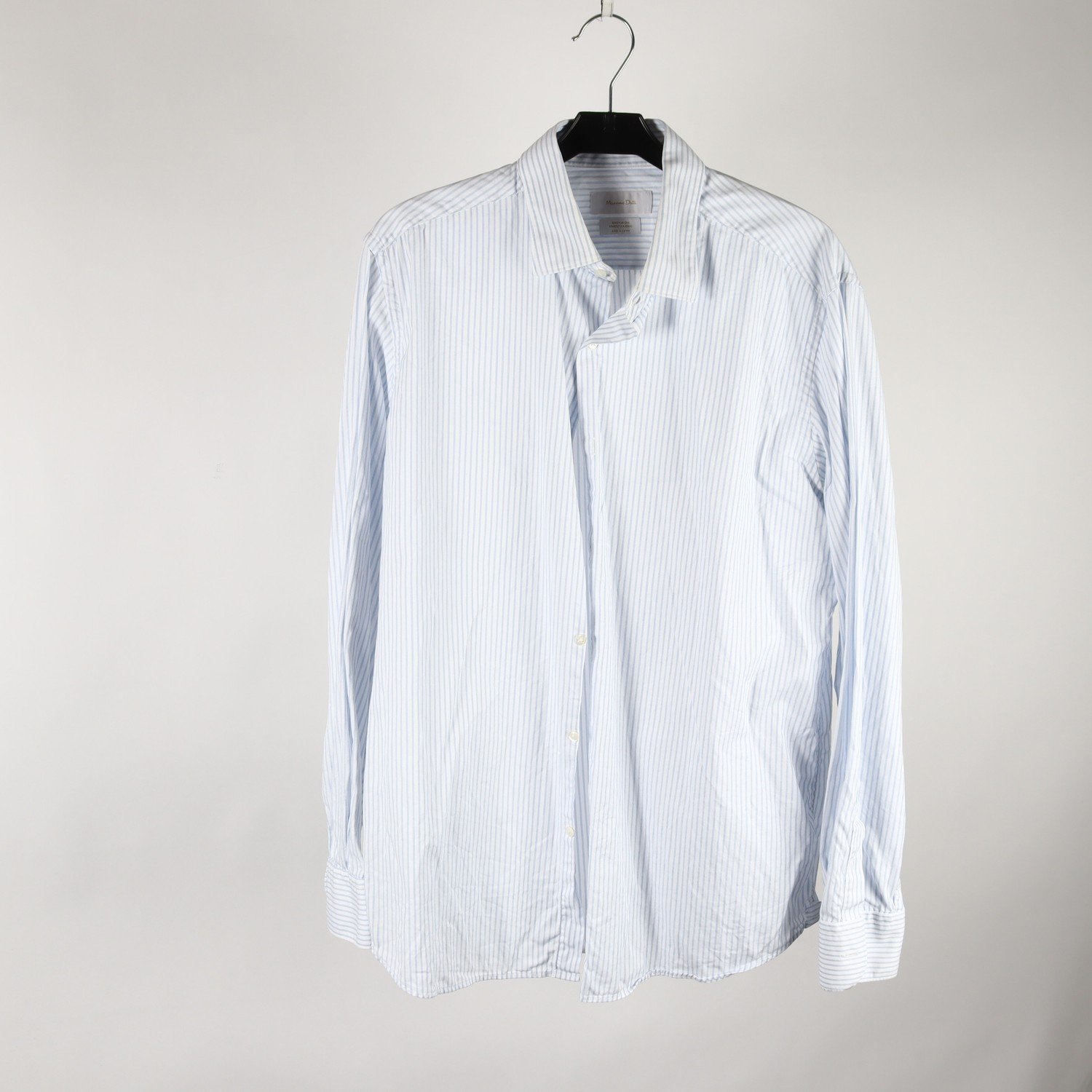 Skjorta, Massimo Dutti, randig, vit, blå, stl. 43