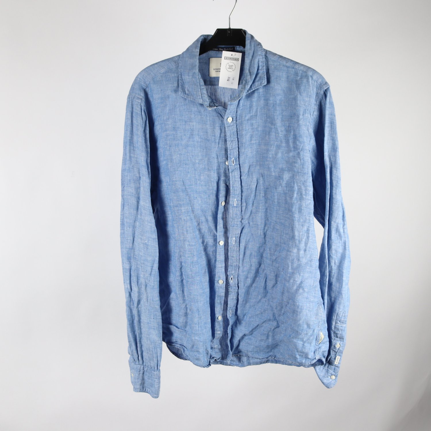 Skjorta, Scotch & Soda, blå, lin, stl. L
