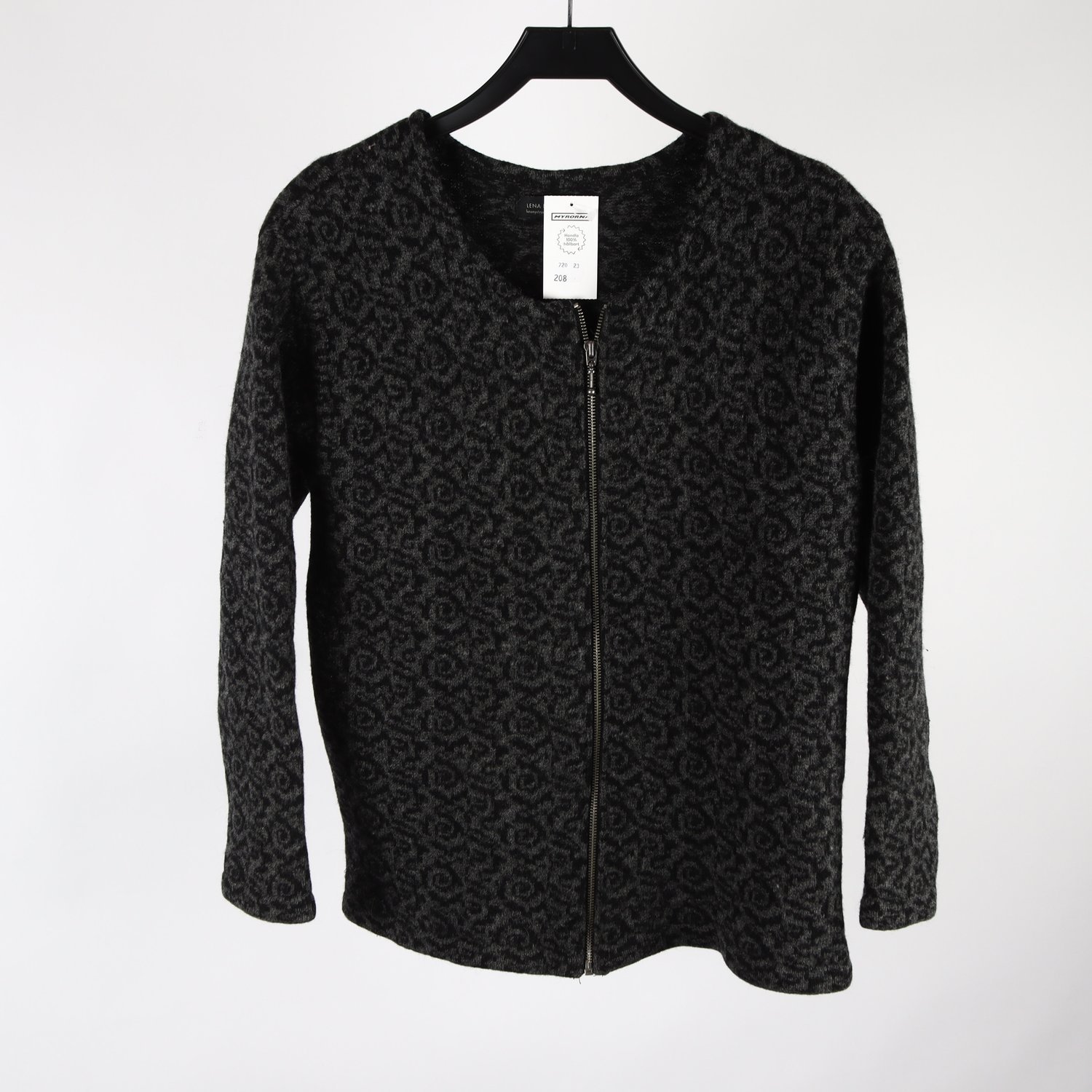 Tröja, Lena Nyström, grå, svart, mönstrad, stl. XL