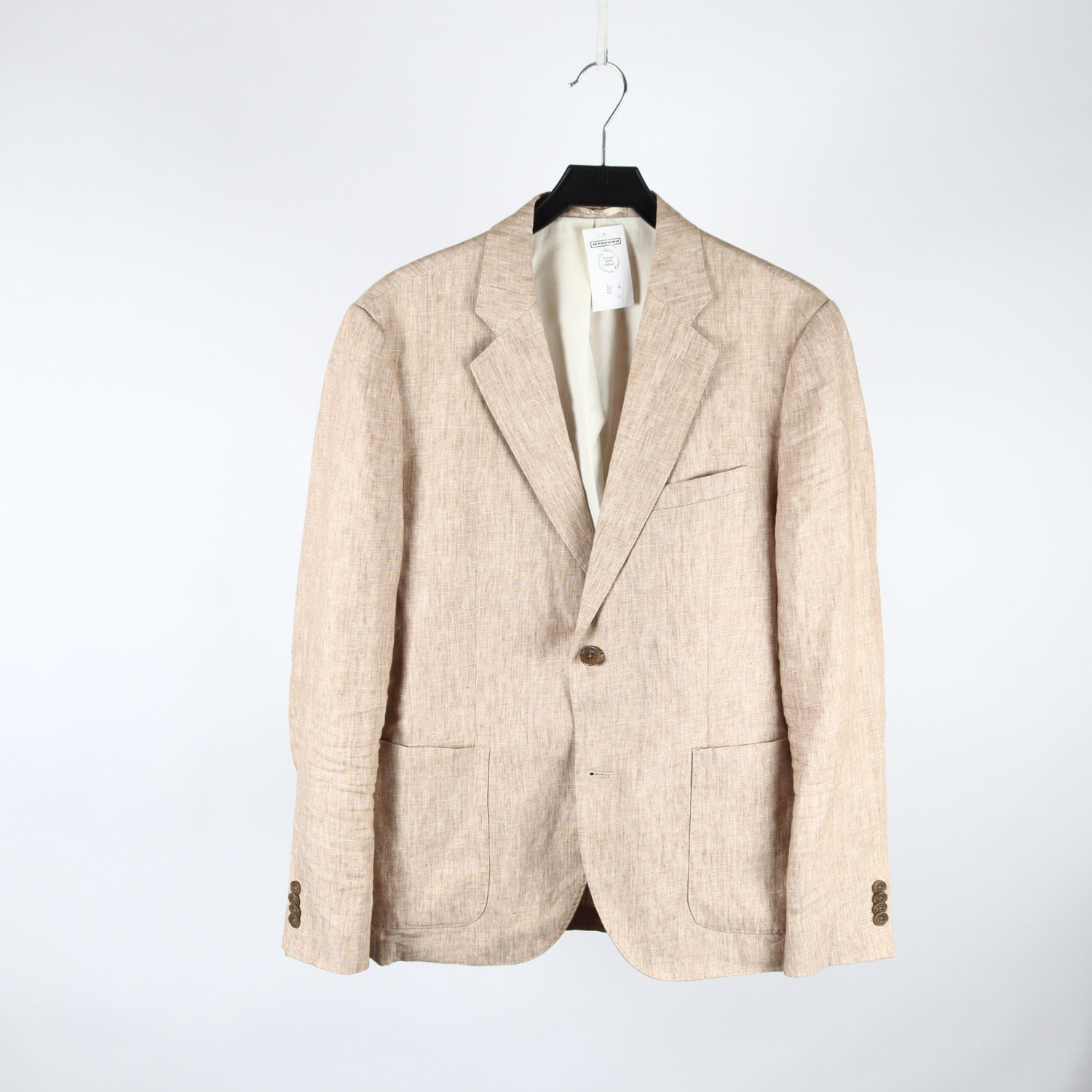 Kavaj, Bläck, beige, lin, stl. 48