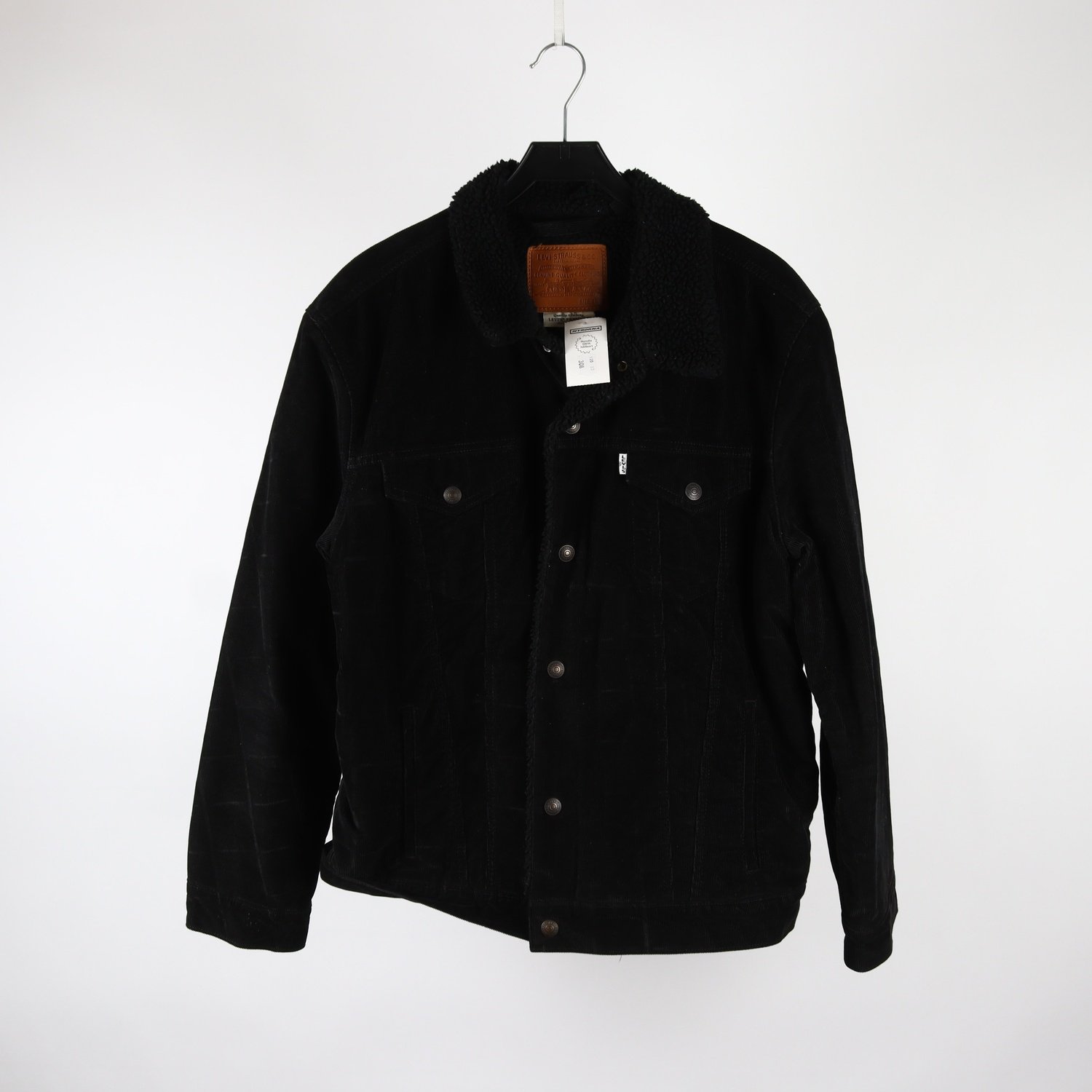 Jacka, Levis, svart, manchester, fodrad, stl. XL