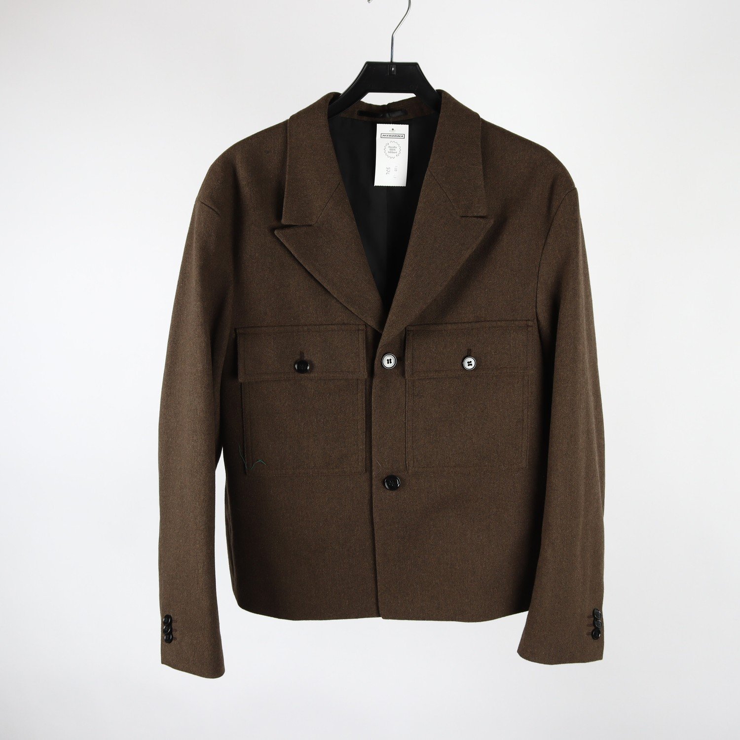 Jacka, H&M, brun, grön, stl. 48