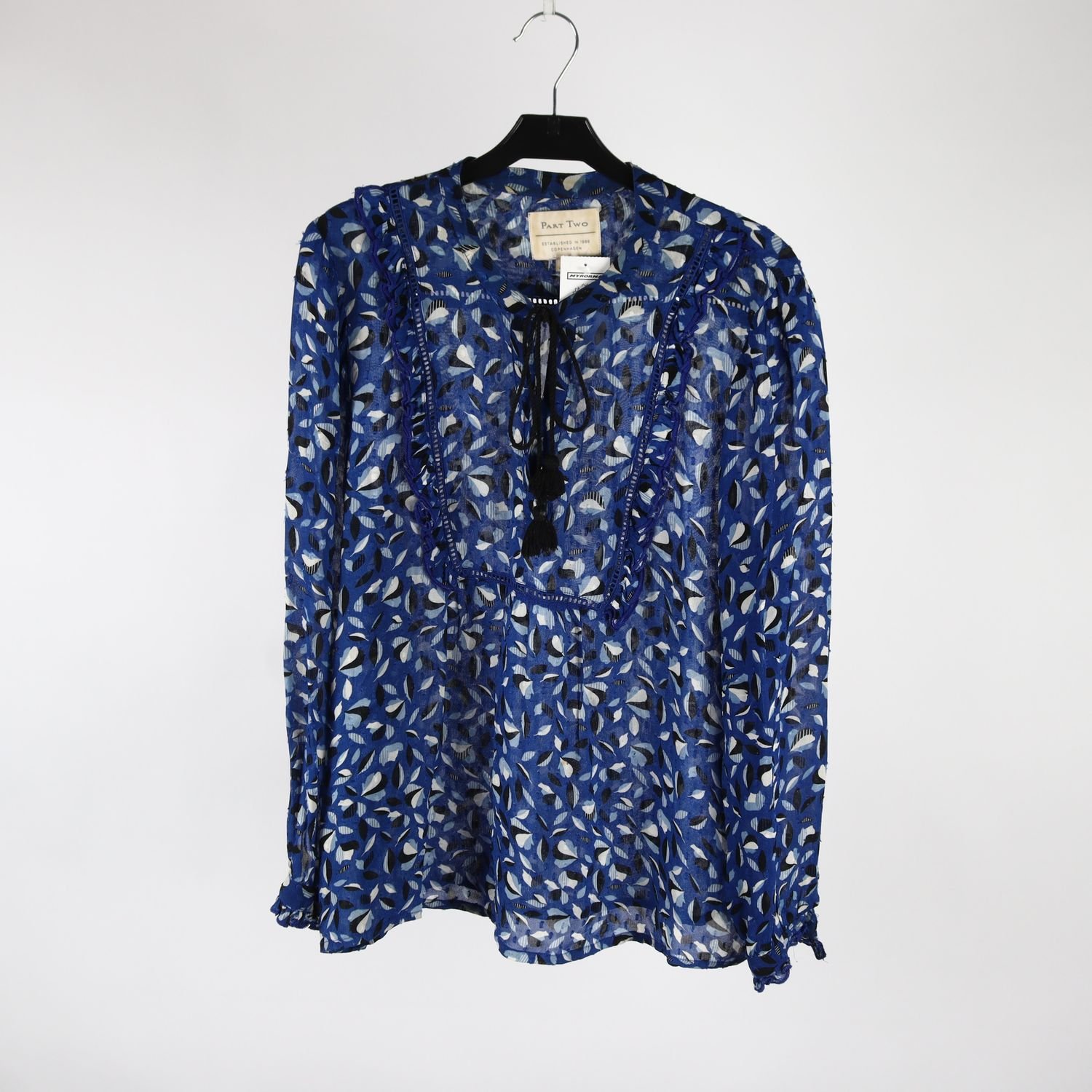Blus, Part Two, blå, mönstrad,stl. 40