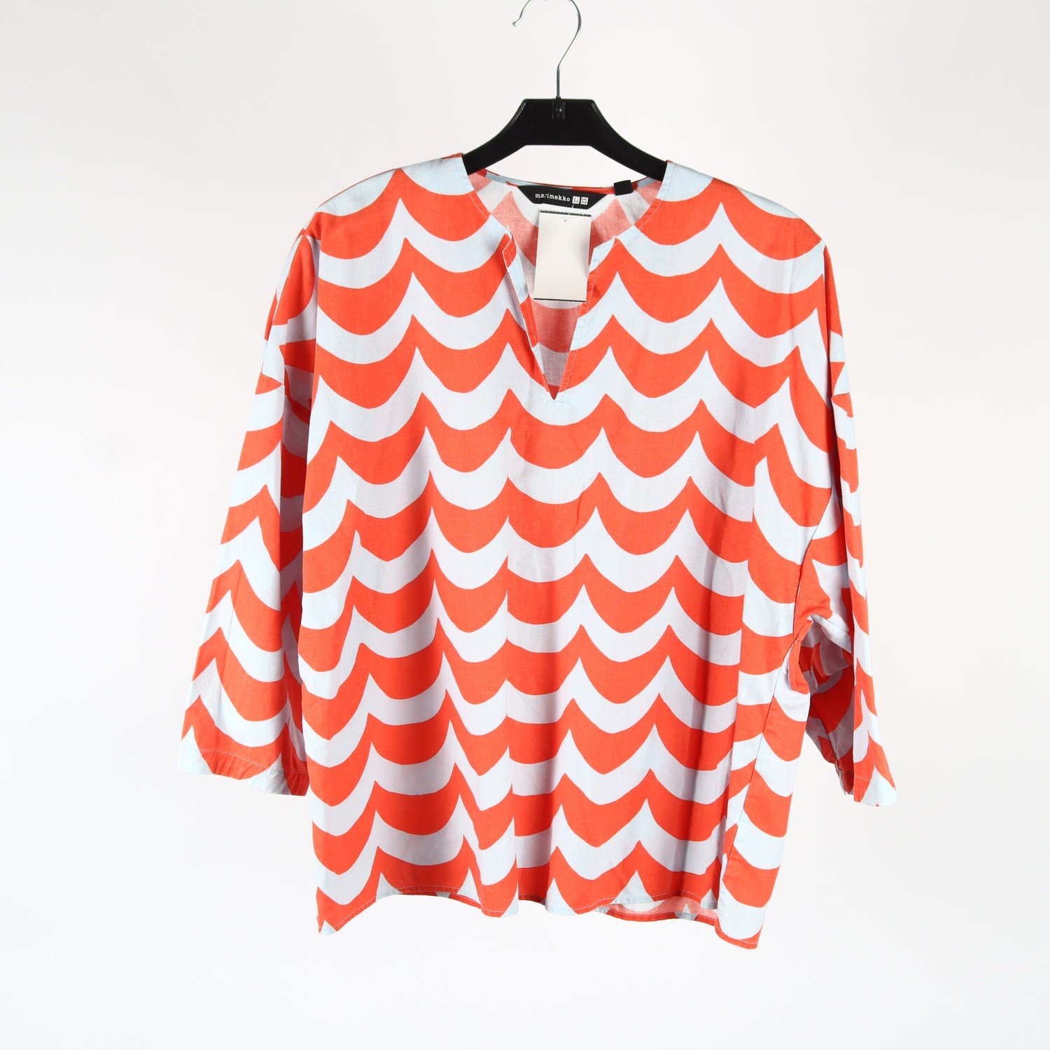 Blus, Marimekko x Uniqlo, blå , orange, stl. S