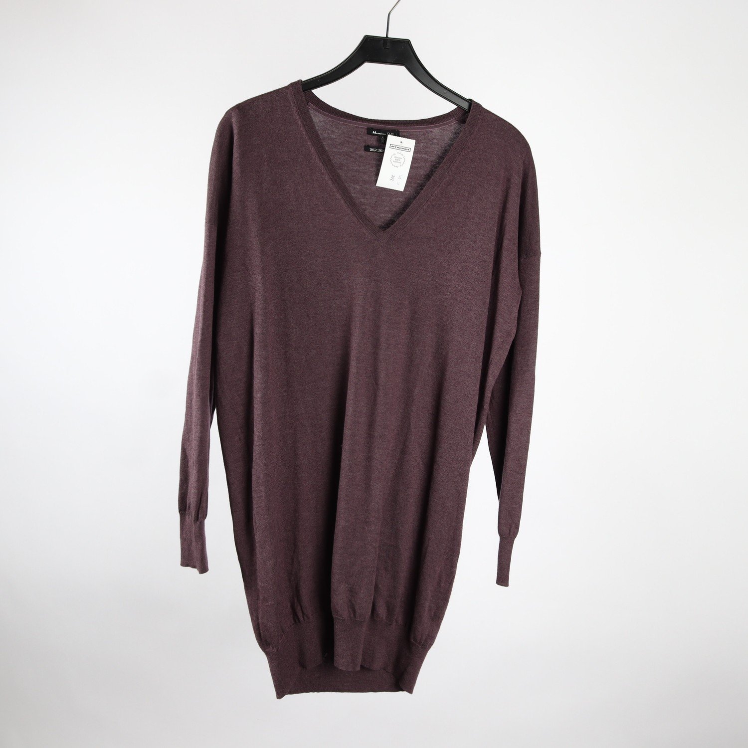 Klänning, Massimo Dutti, lila, ull, silke, cashmere, stl. XL