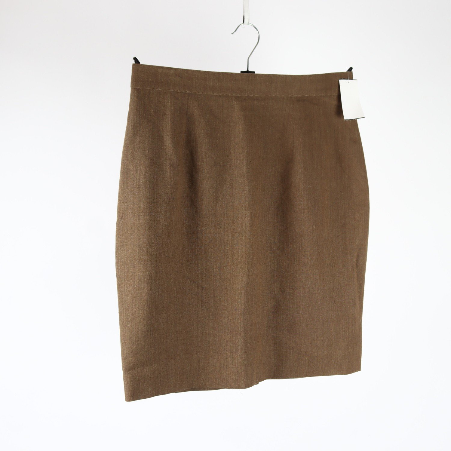 Kjol, Nino Danieli, brun, lin, ull, stl. 48