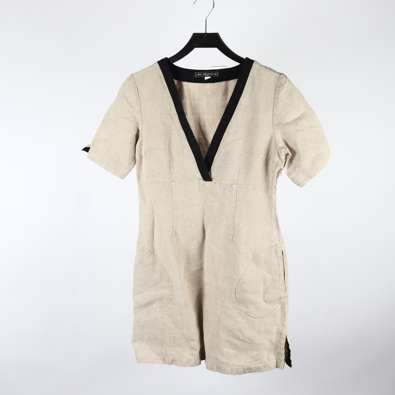 Klänning, Ann Linderhjelmbeige, lin, stl. 40