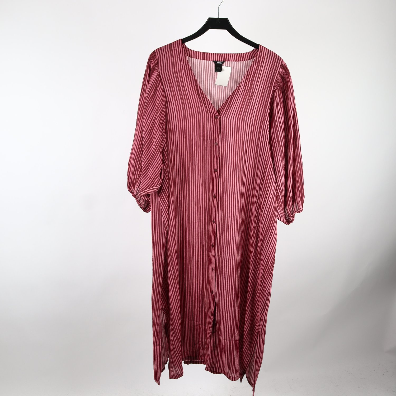 Klänning, Lindex, vinröd, rosa, stl. XL