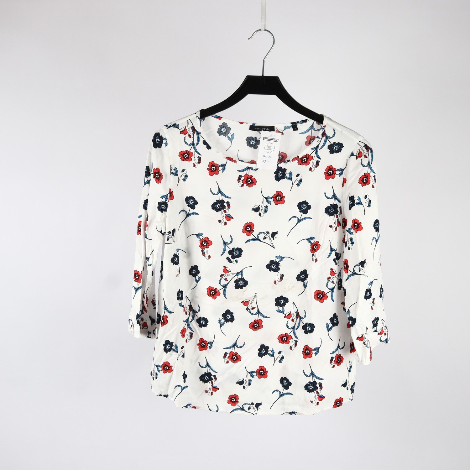 Blus, Marc O`Polo, vit, blommig, stl. 40