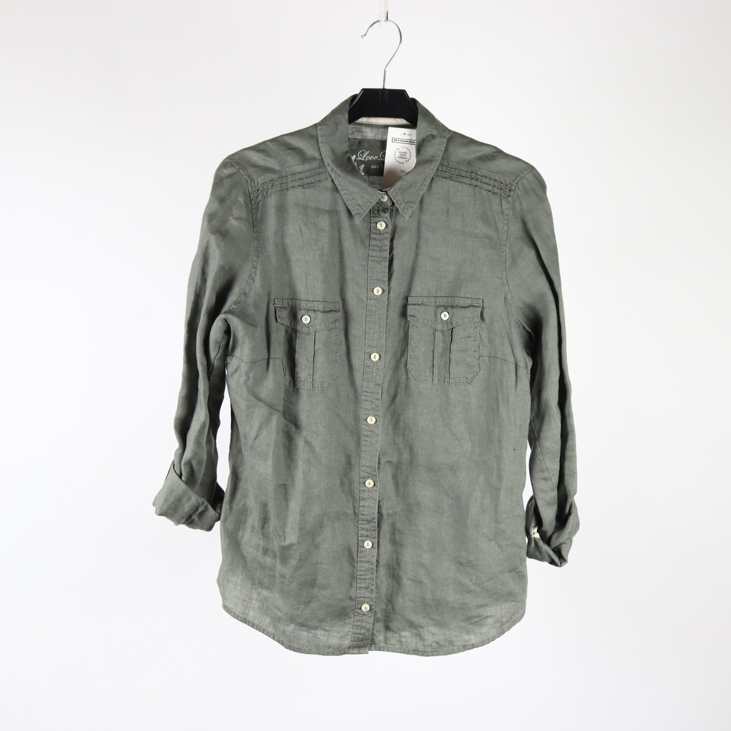 Blus, Marks & Spencer, grön, stl. 12 (M)