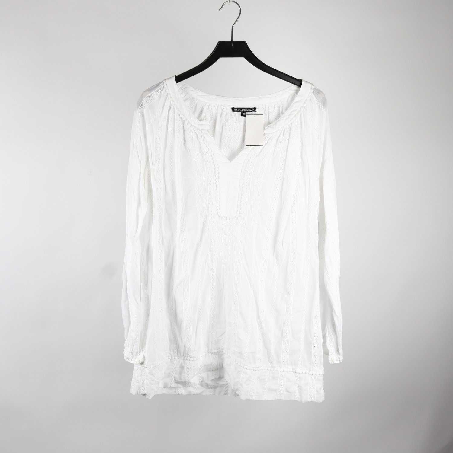Blus, Ilse Jacobsen, vit, stl. 42