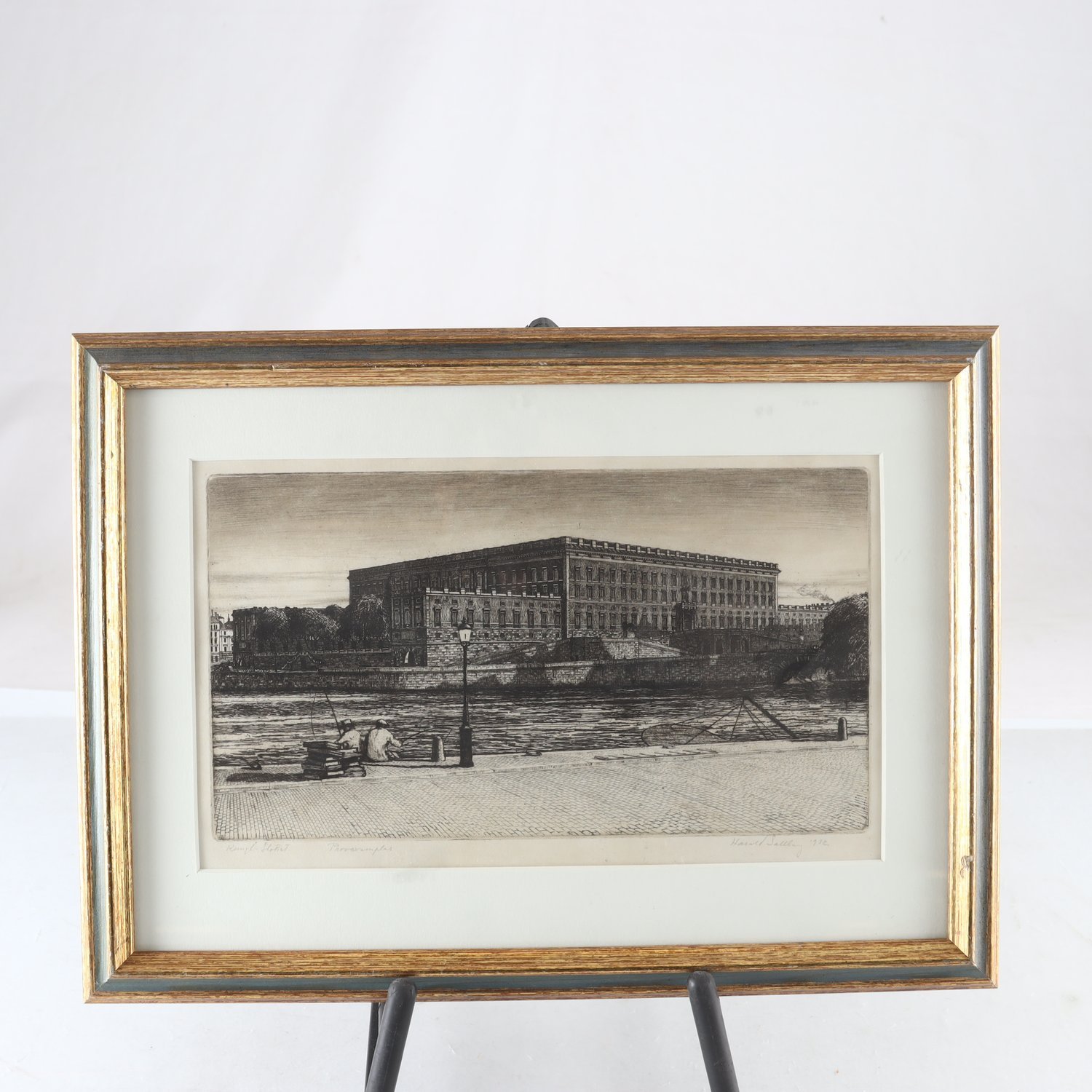 Etsning, Kungliga slottet, Harald Sallberg, (1895-1963). Samfraktas ej