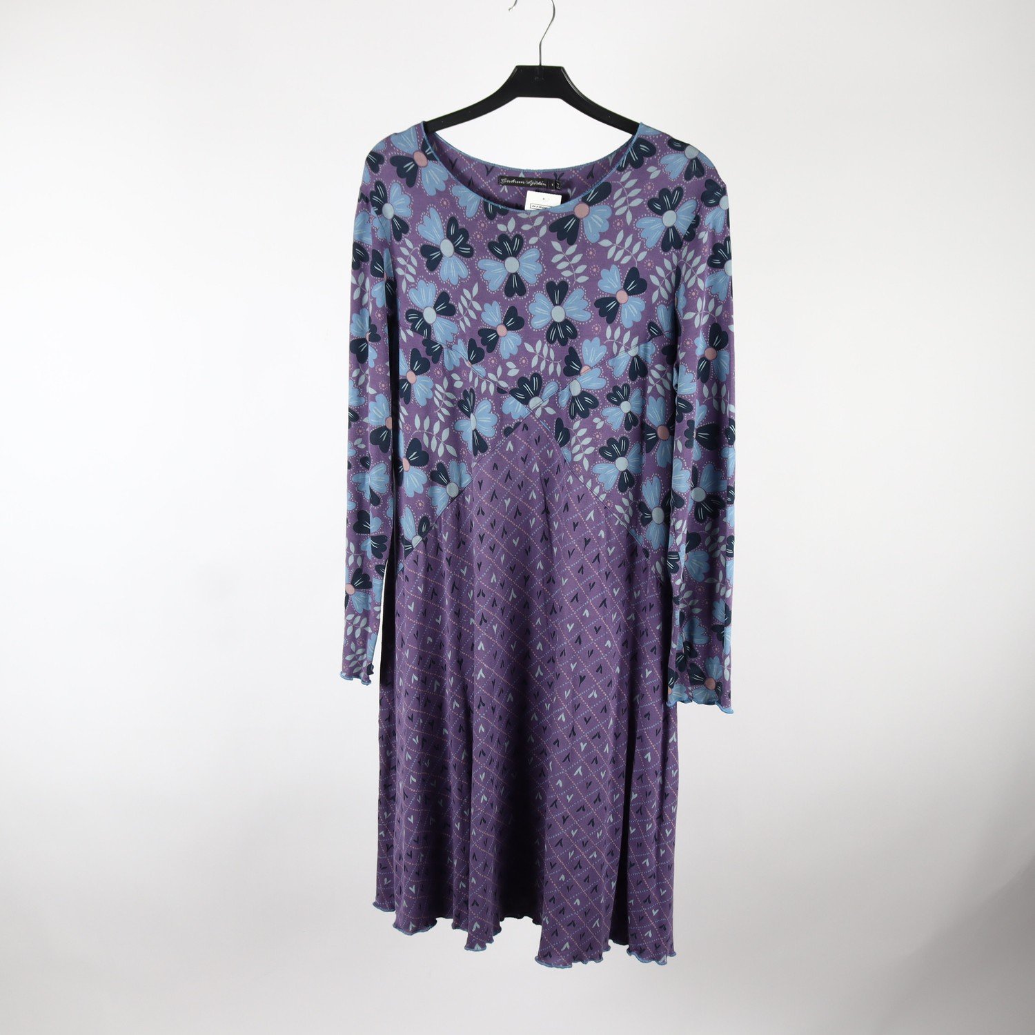 Klänning, Gudrun Sjödèn, lila, blå, mönstrad, stl. M