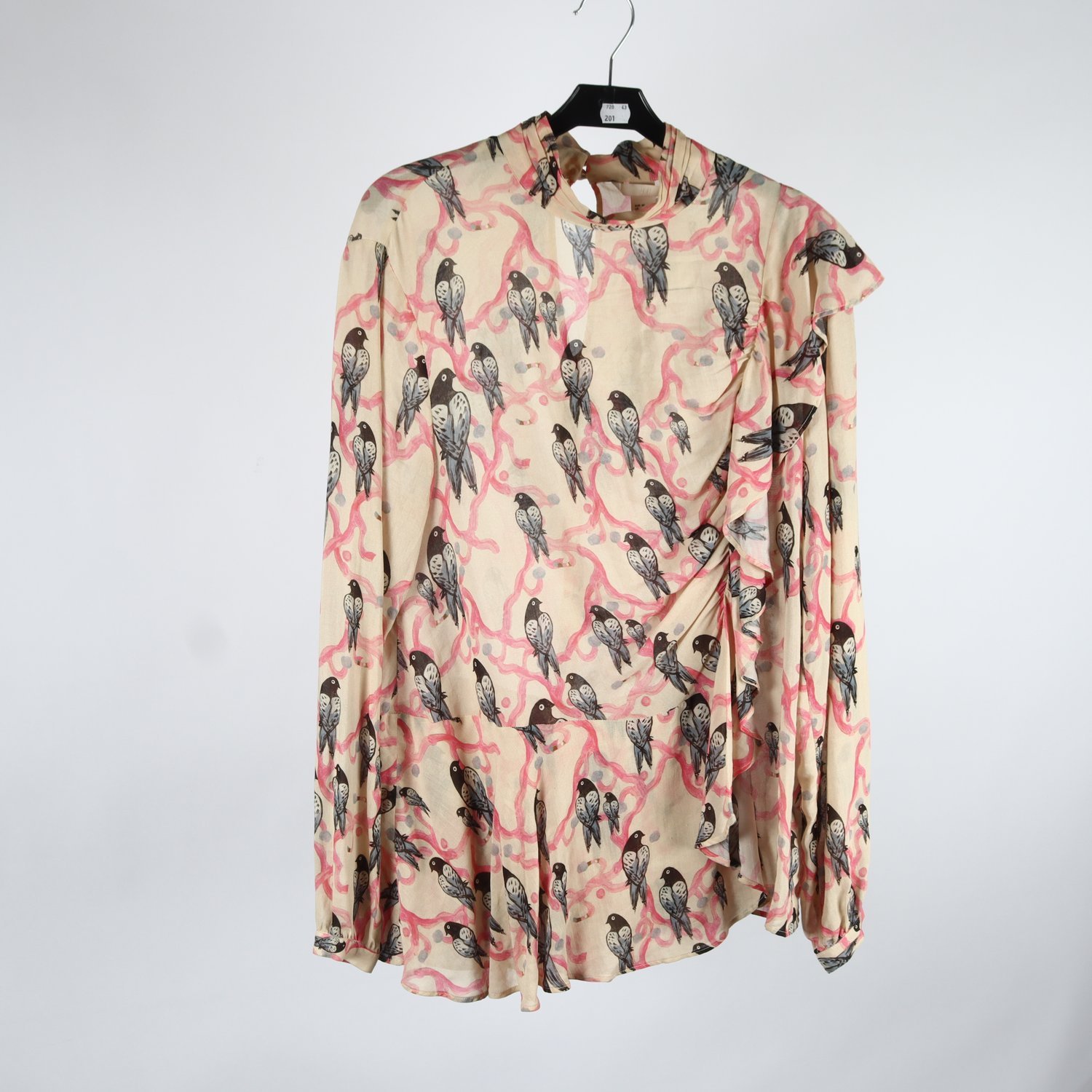 Blus, H&M, mönstrad, stl. 42