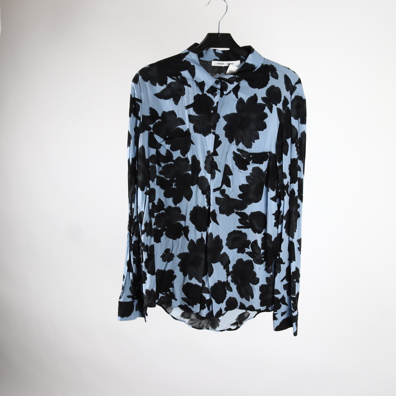 Blus, Samsøe Samsøe , blå, mönstrad, stl. M