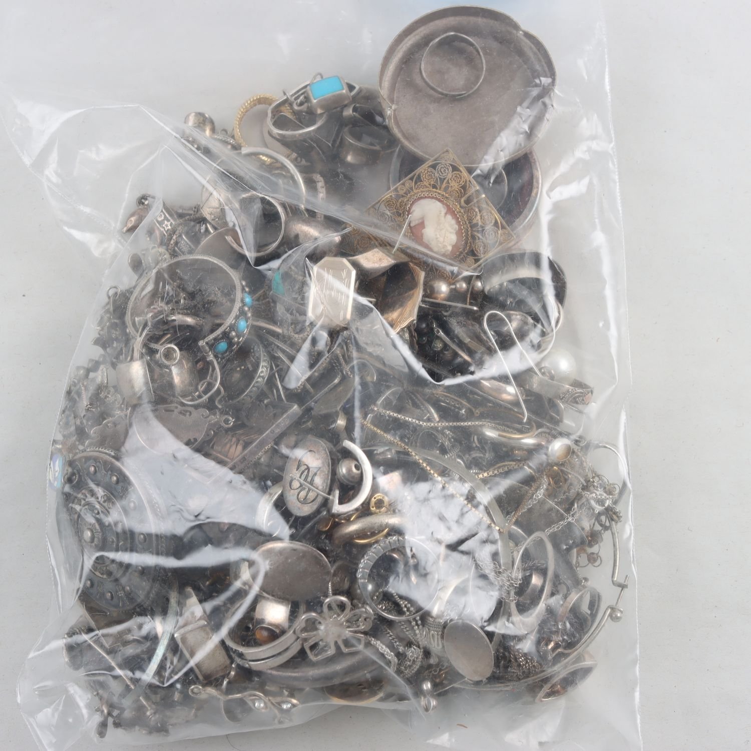 Skrotsilver, parti, brv: 813,3g