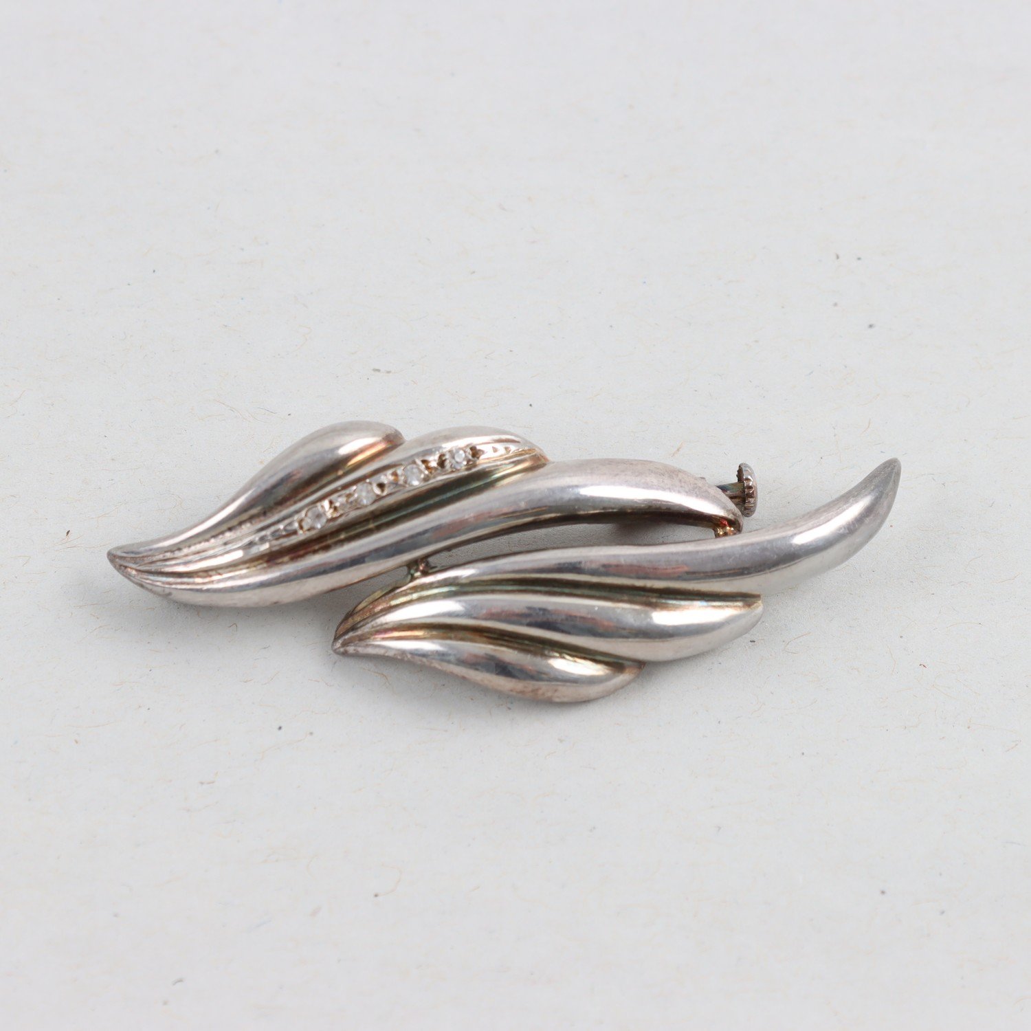 Brosch, Silver, Stenar, Brv: 7,4g
