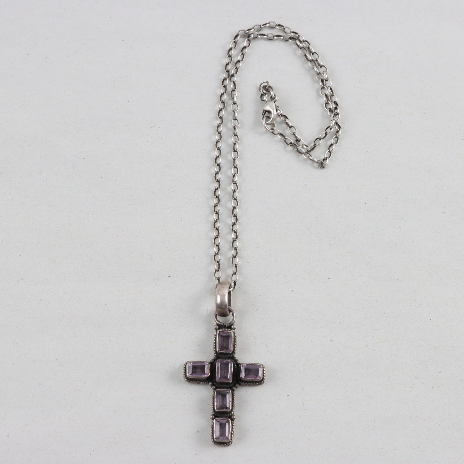 Halsband & Hänge, Silver, Glas, Brv: 16,5g
