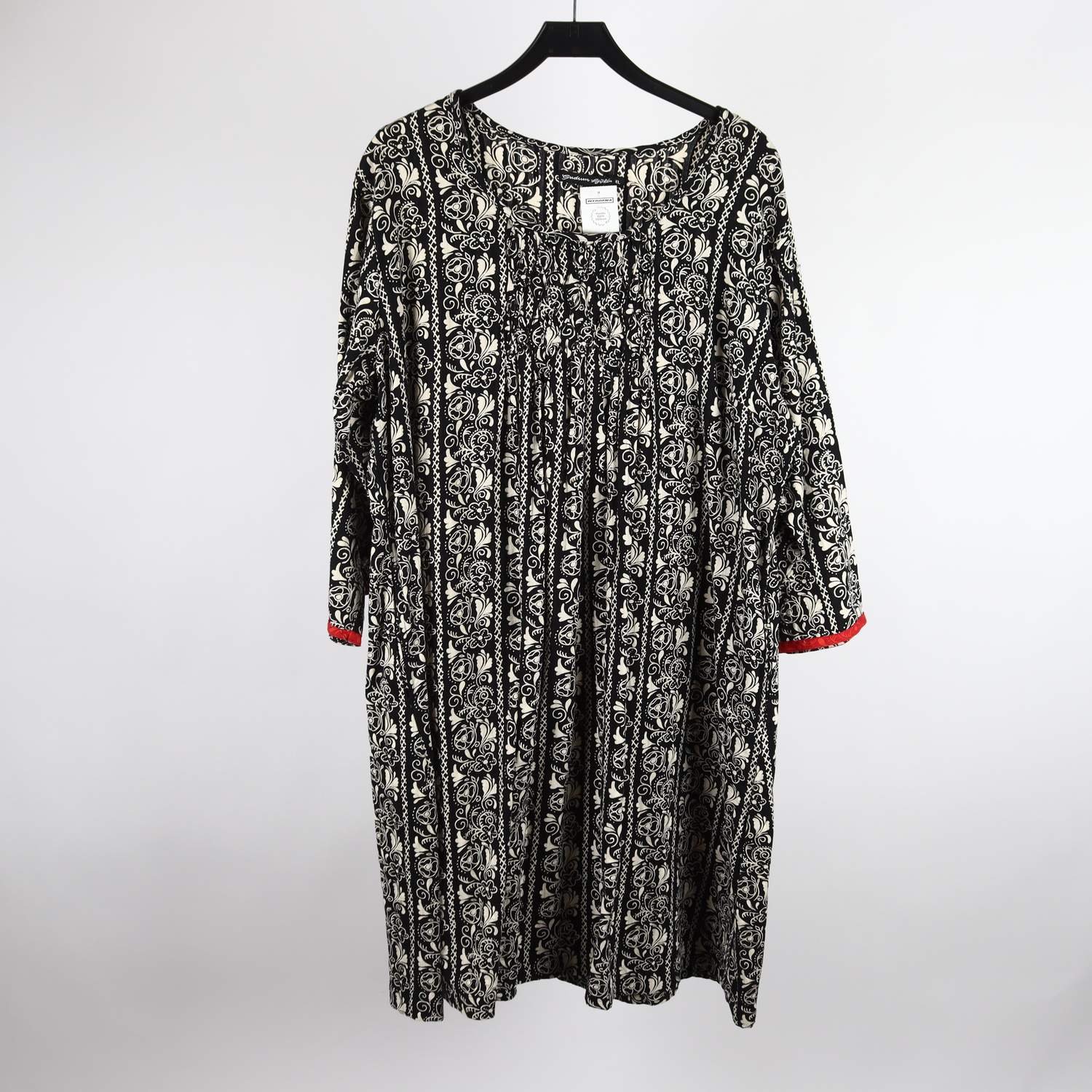 Klänning, Gudrun Sjödén, svart, beige, stl. XL