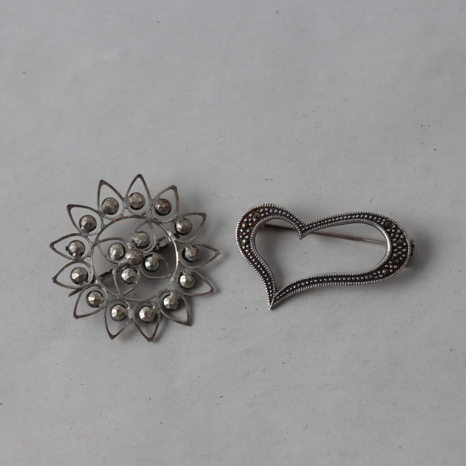 Broscher, Silver, Stenar, Silver, Brv: 6,8g