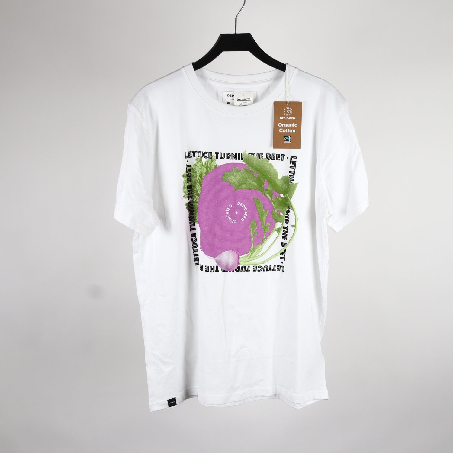 T-shirt, Dedicated, lila, vit, stl. XL