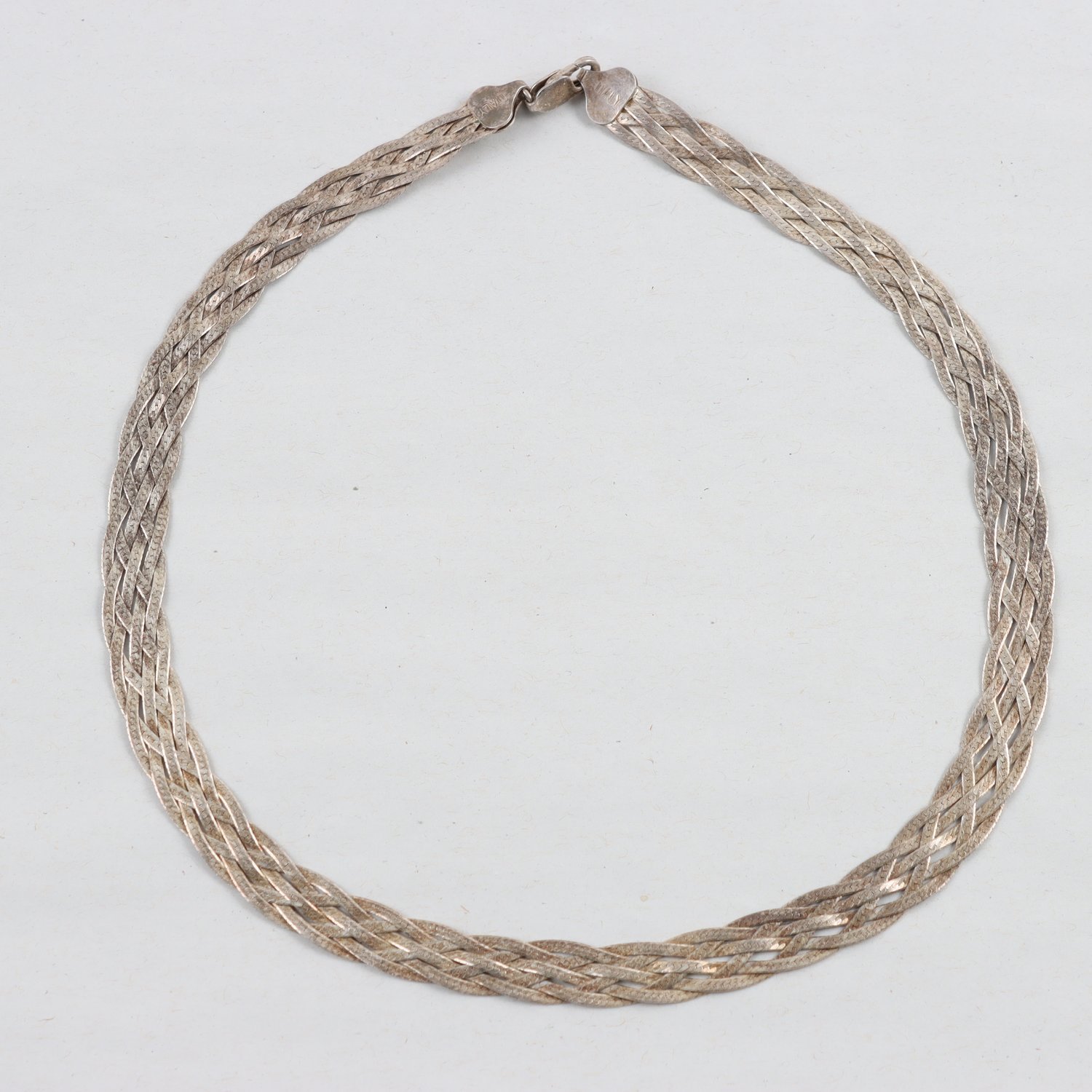 Halsband, Manglat, Silver, Vikt: 19,1g