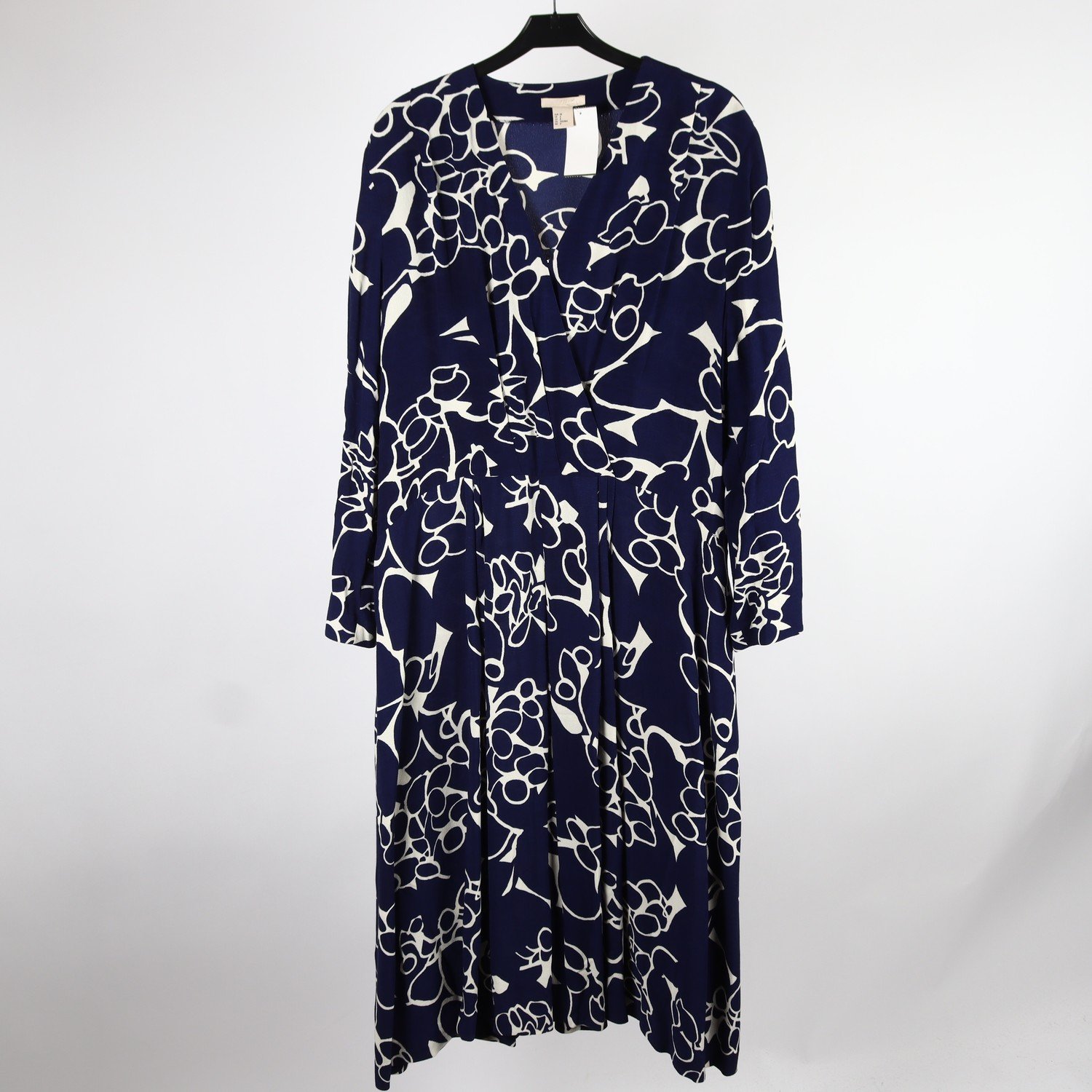 Klänning, H&M, blå, vit, stl. 38