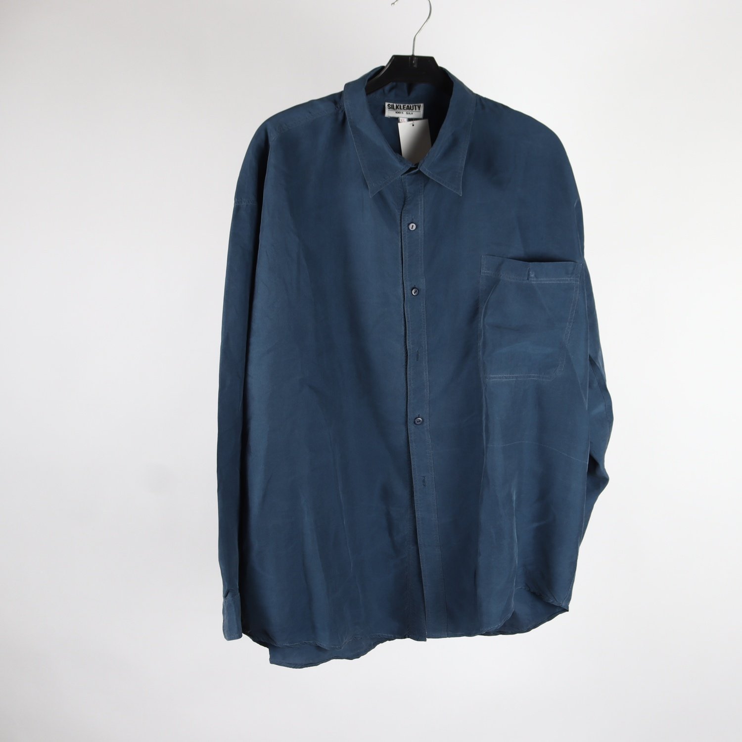 Skjorta, Silkleauty, blå, silke, stl. XL
