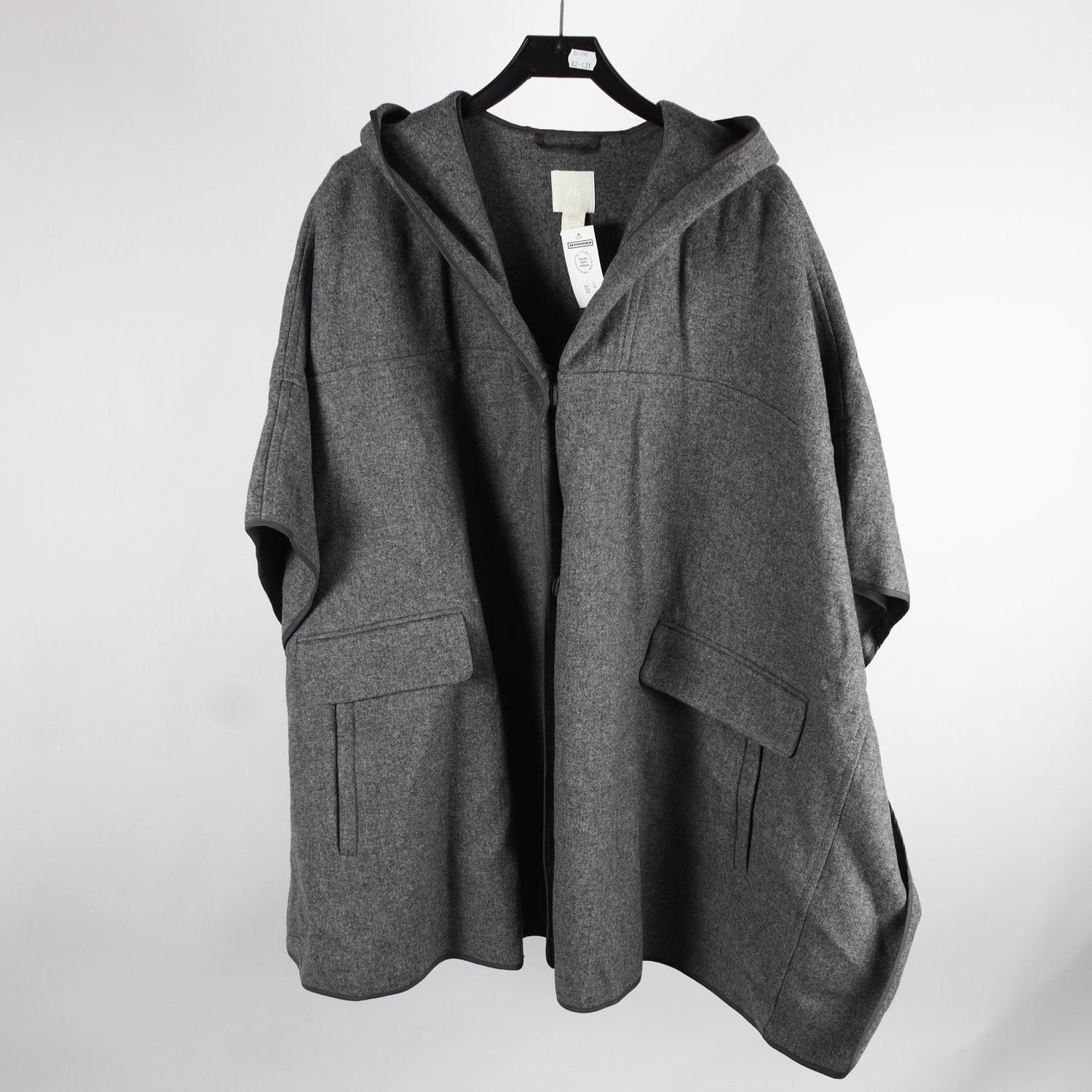 Poncho, H&M, grå, stl. XS/S
