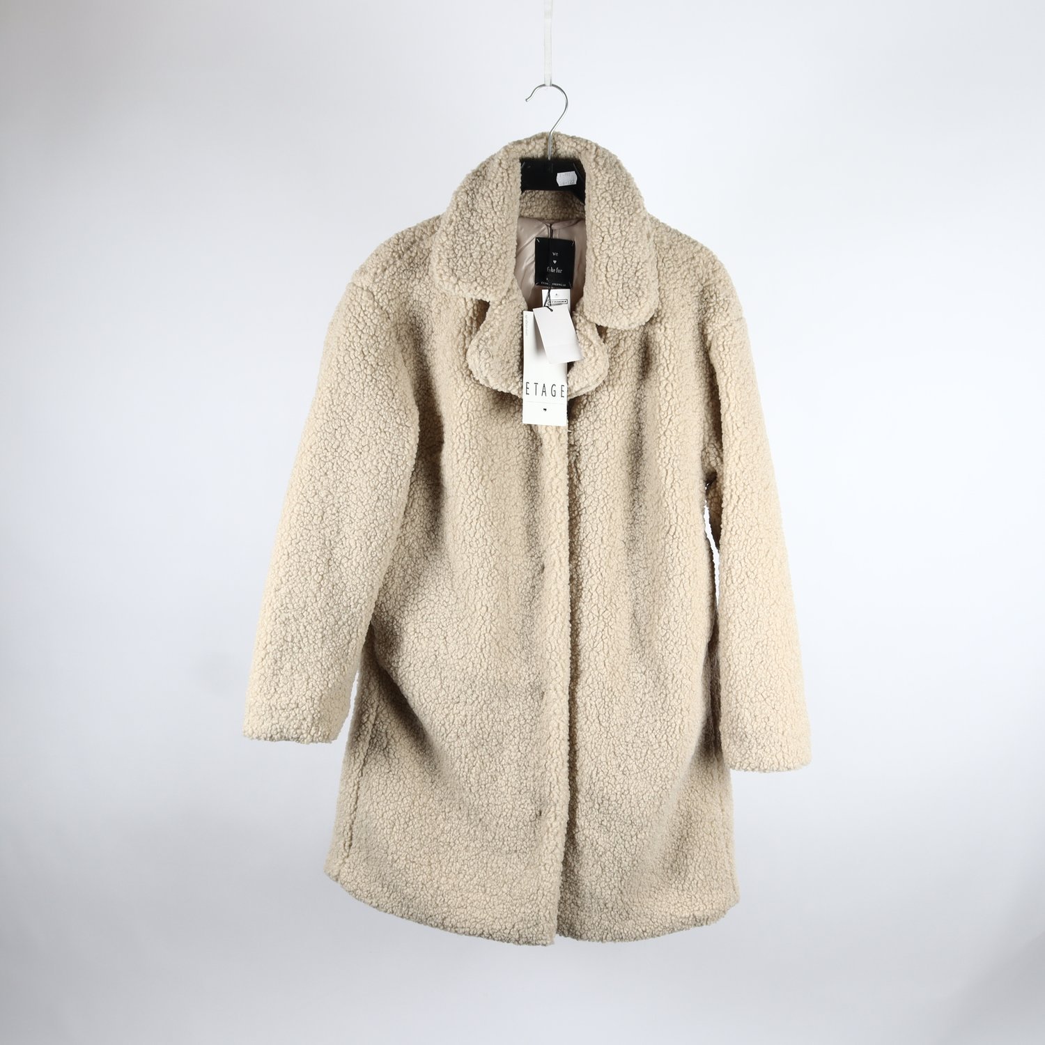 Teddykappa, Etage, beige, pile, stl. M