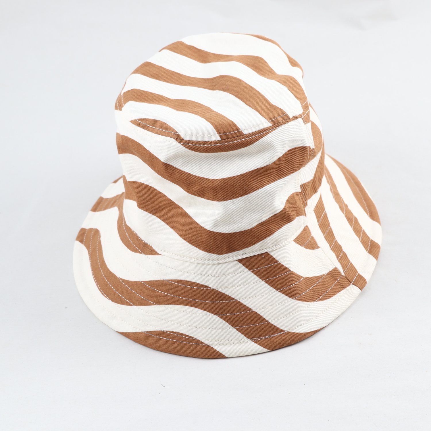 Bucket hat, Marimekko x Uniqlo, offwhite, brun, stl. One size