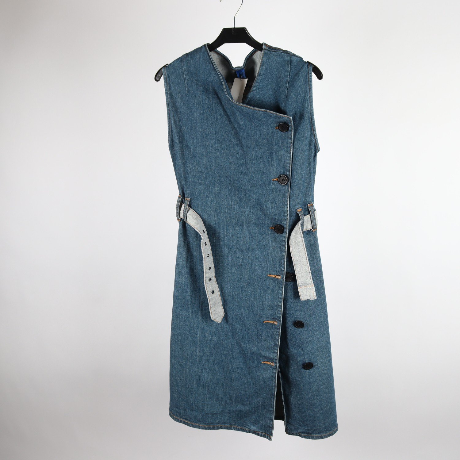 Klänning, 22 Vintage, blå, jeans, stl. S