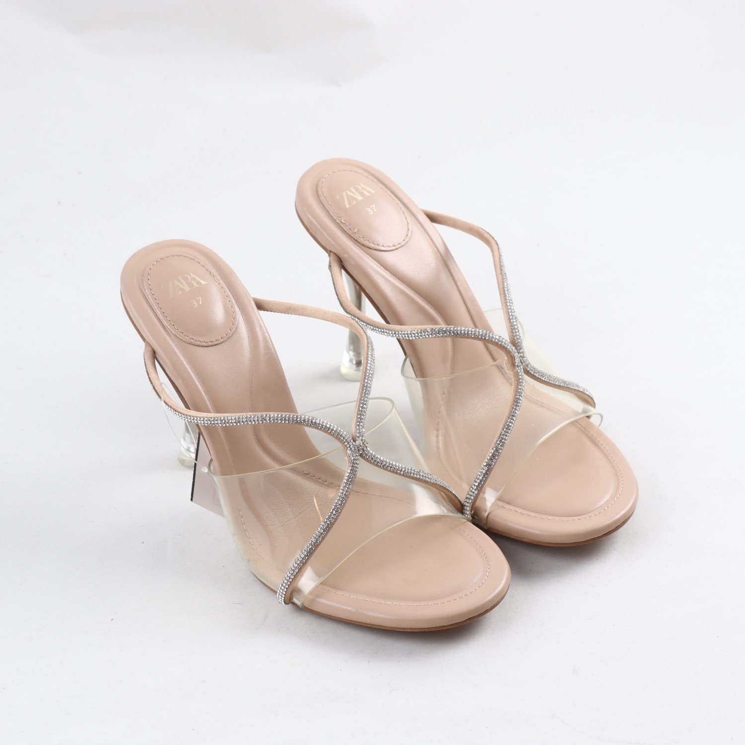 Sandaletter, Zara, beige, silver, stl. 37