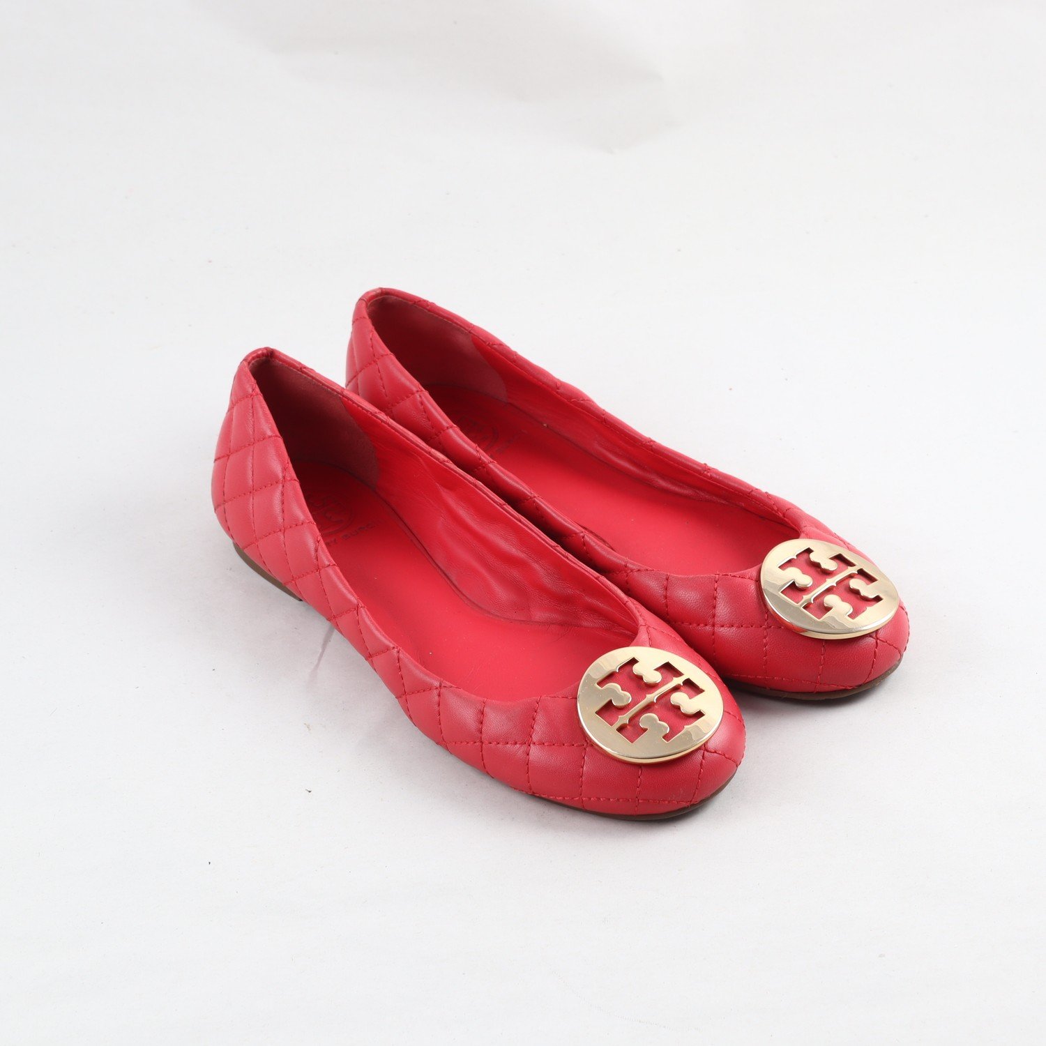 Ballerina, Tory Burch, röd, stl. 7½ (38)