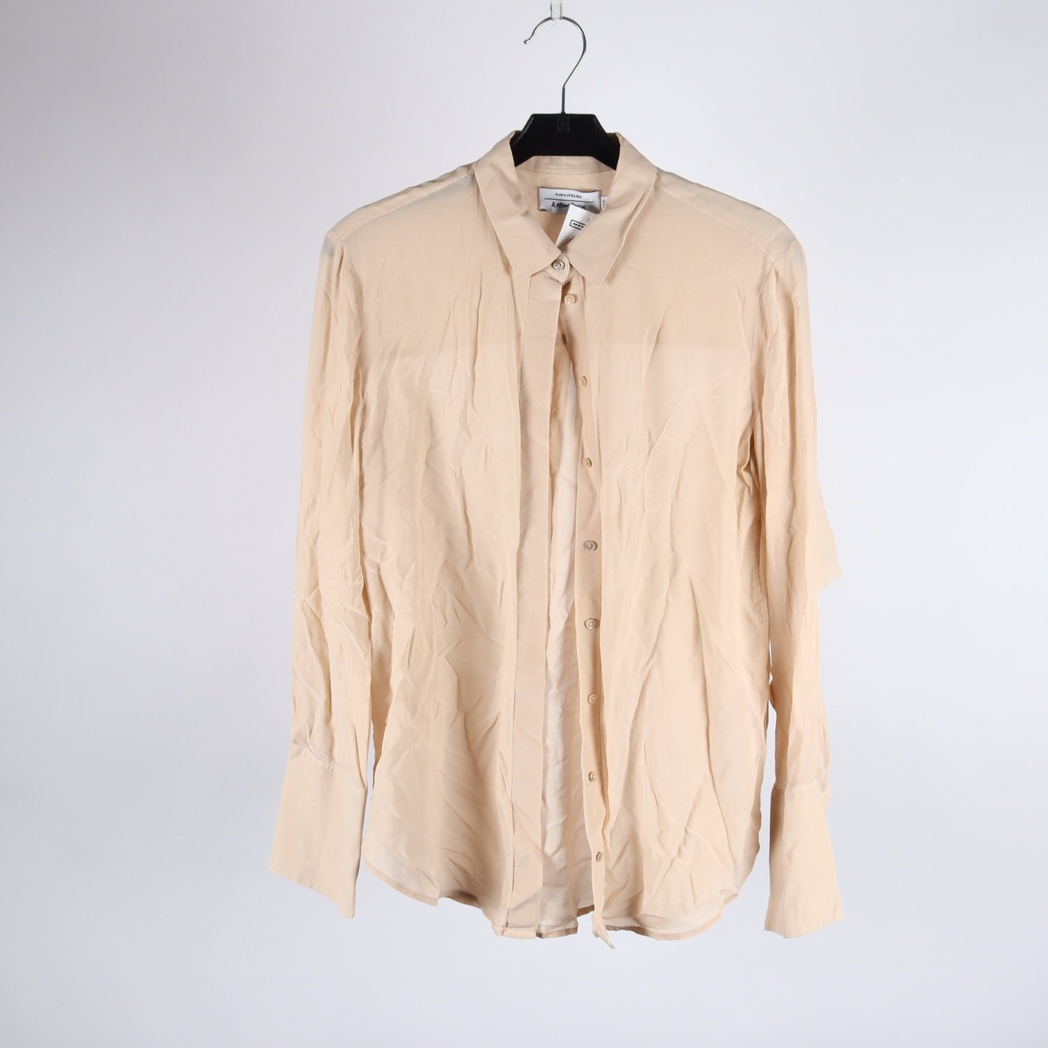 Blus, & Other Stories, beige, silke, stl. 36