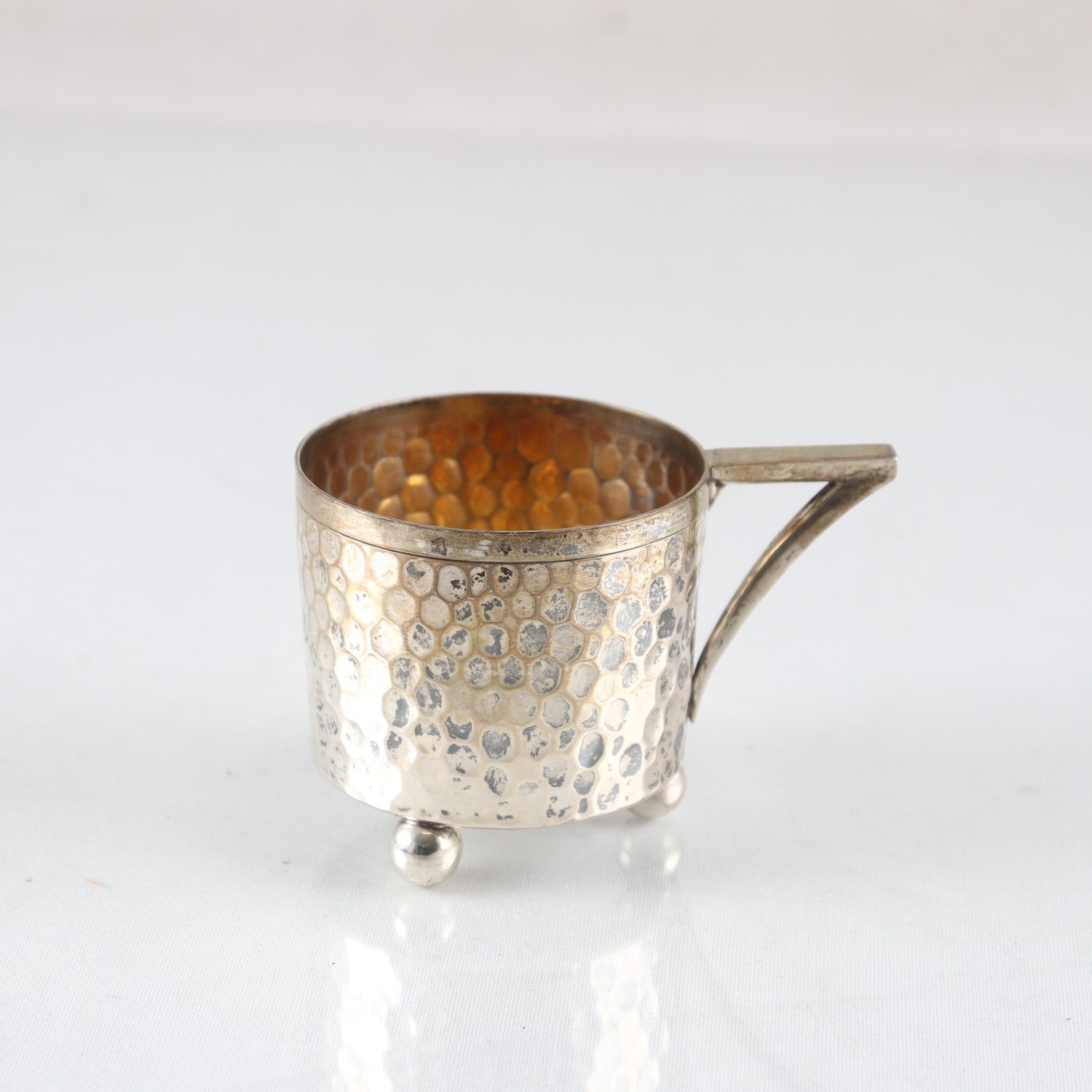 Glashållare, hamrat silver, 800