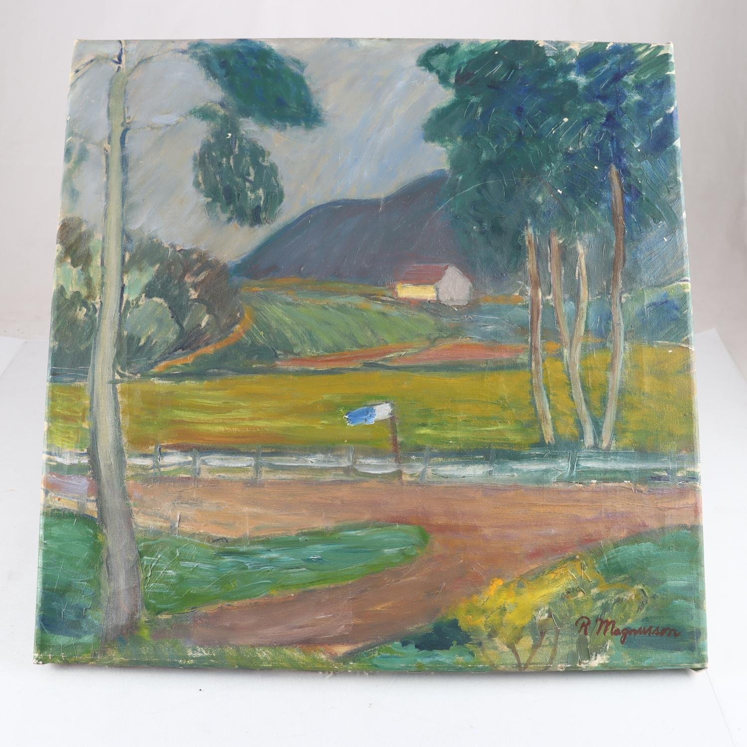 Oljemålning, Ragnvald Magnusson (1904-1984). Endast avhämtning.