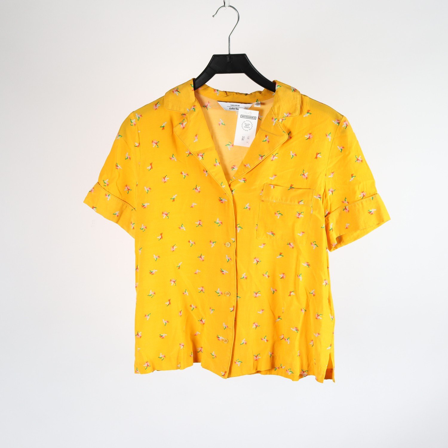 Blus & Other Stories, mönstrad, gul, stl. 36