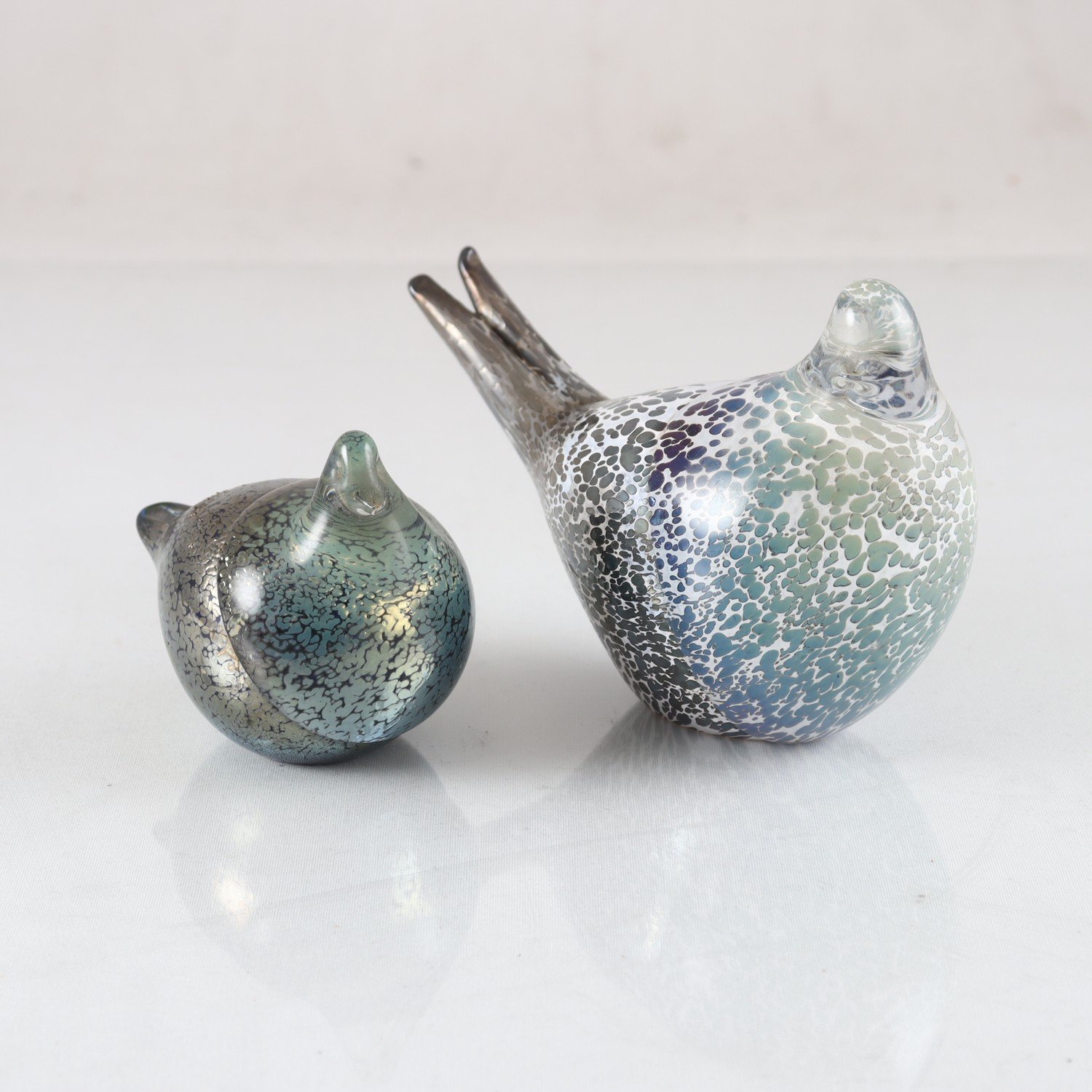 Konstglas, fåglar Artglass team, Finland, 2 st. Samfraktas ej.