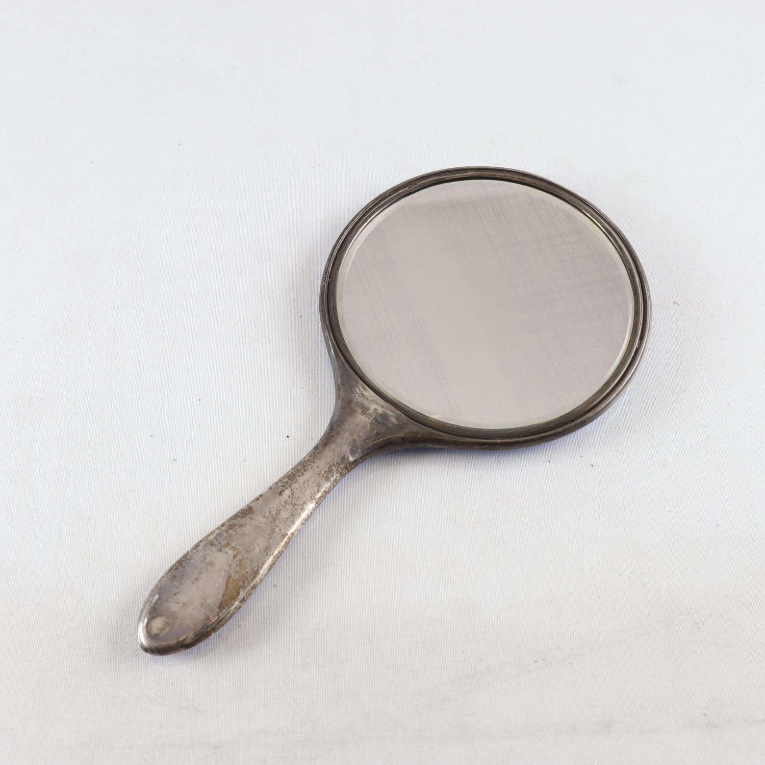 Handspegel, sterling silver, gående lejon