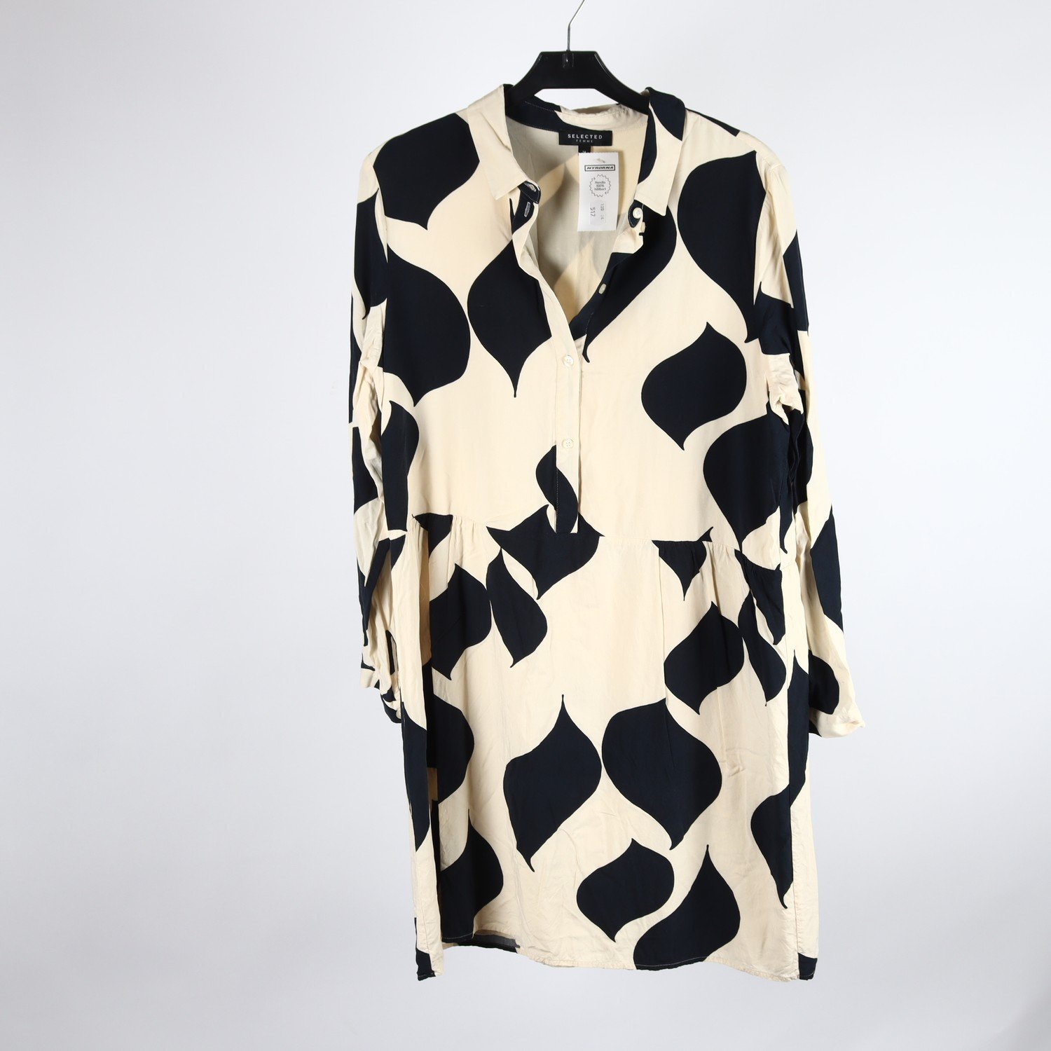 Klänning, Selected Femme, vit, blå, stl. 38