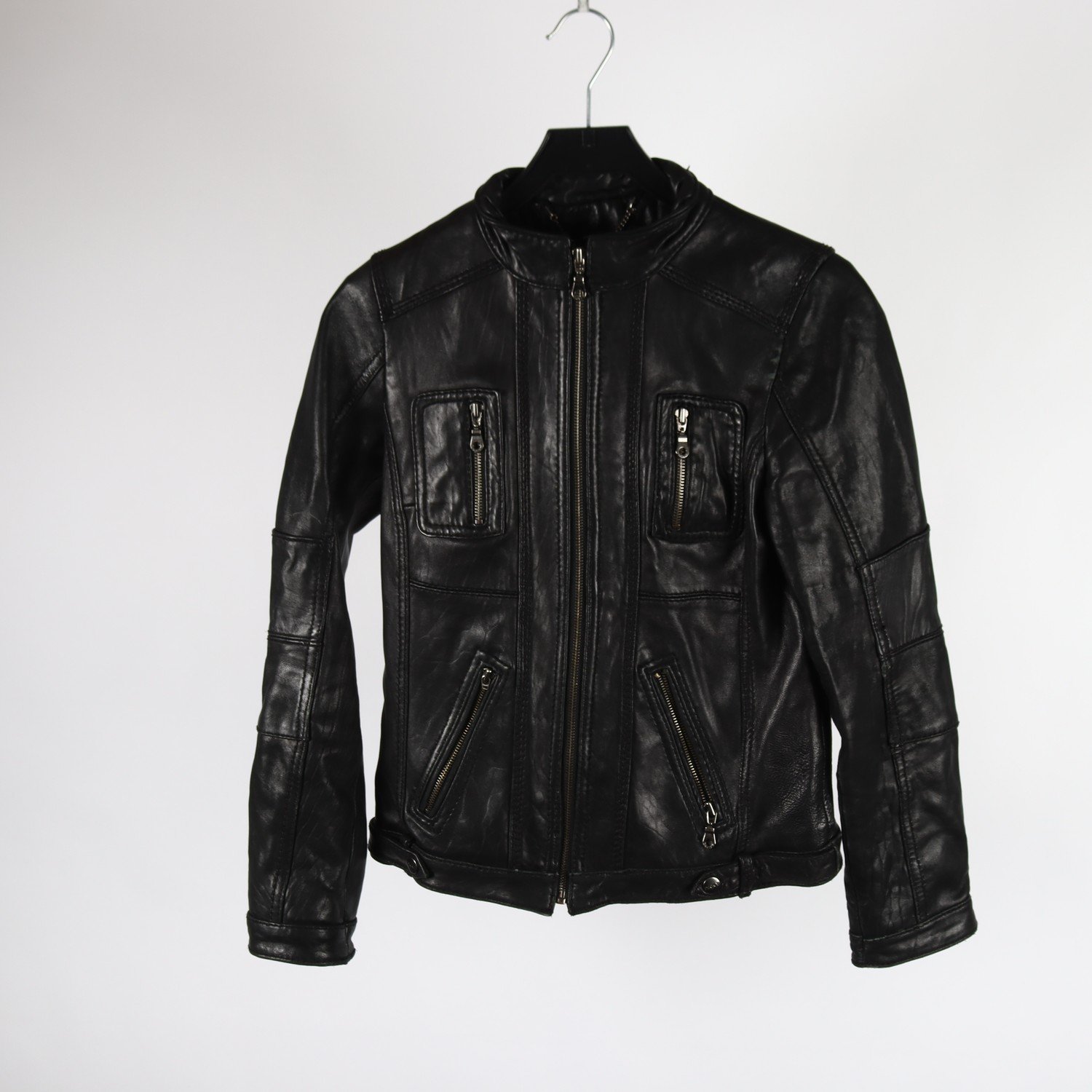 Skinnjacka, DKNY, svart, stl. S