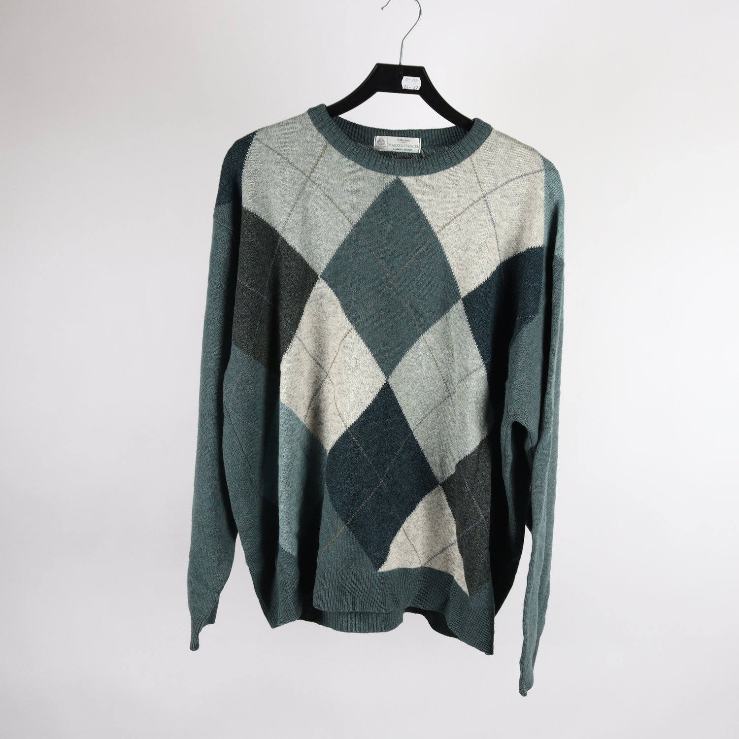Stickad tröja, St Michael frpm Marks &Spencer, 100% lammull, stl. XL