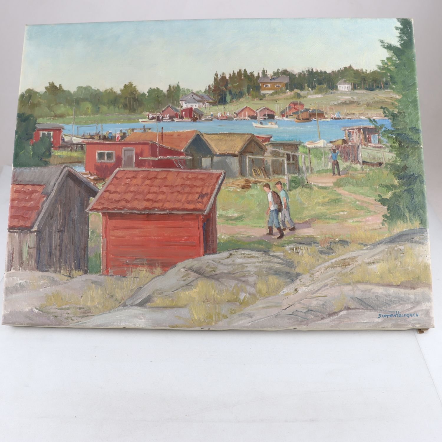 Olja på duk, Sixten Holmgren, (f. 1906), signerad. Endast avhämtning.