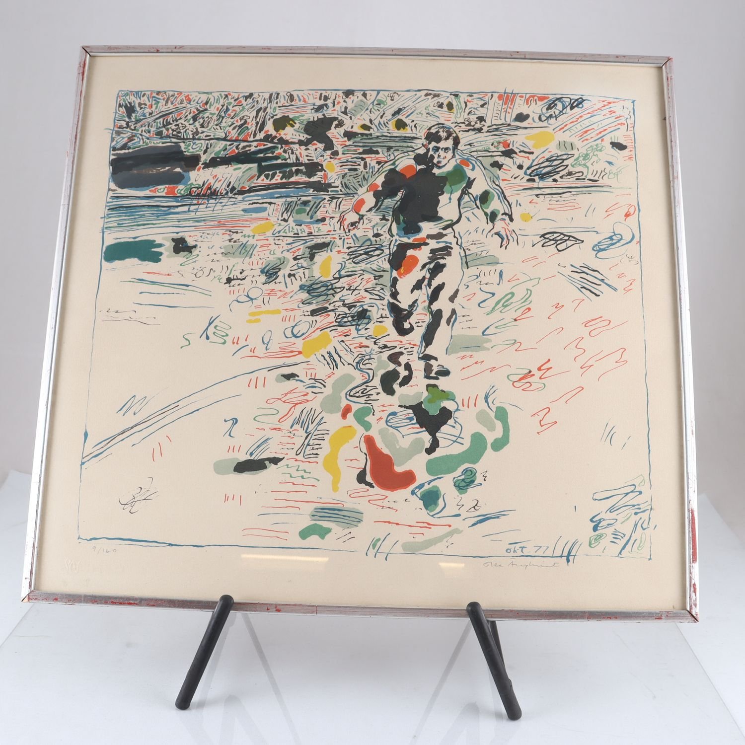 Färglitografi, Olle Ängkvist, (1922-2006), signerad, 9/160. Endast avhämtning.