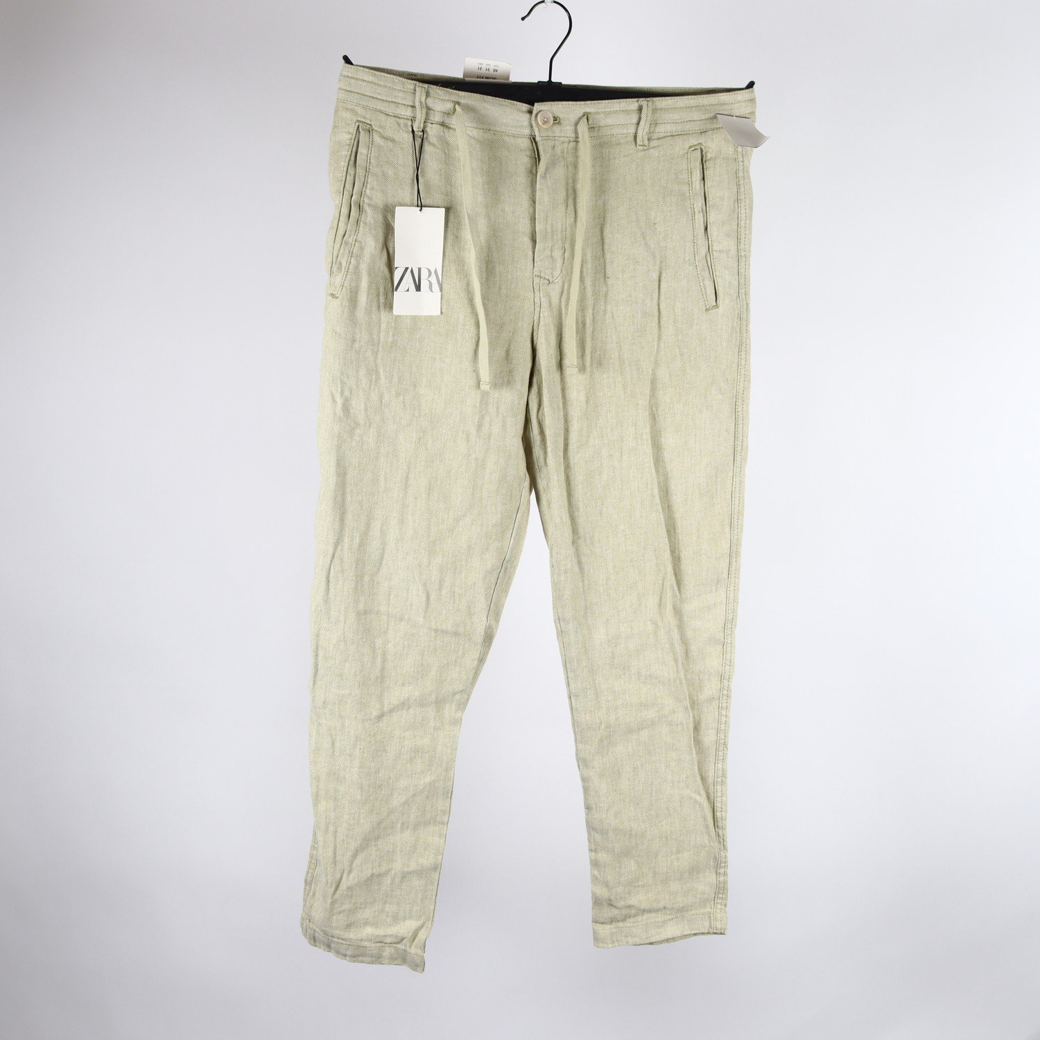Byxor, Zara, grön, lin ,stl. 40